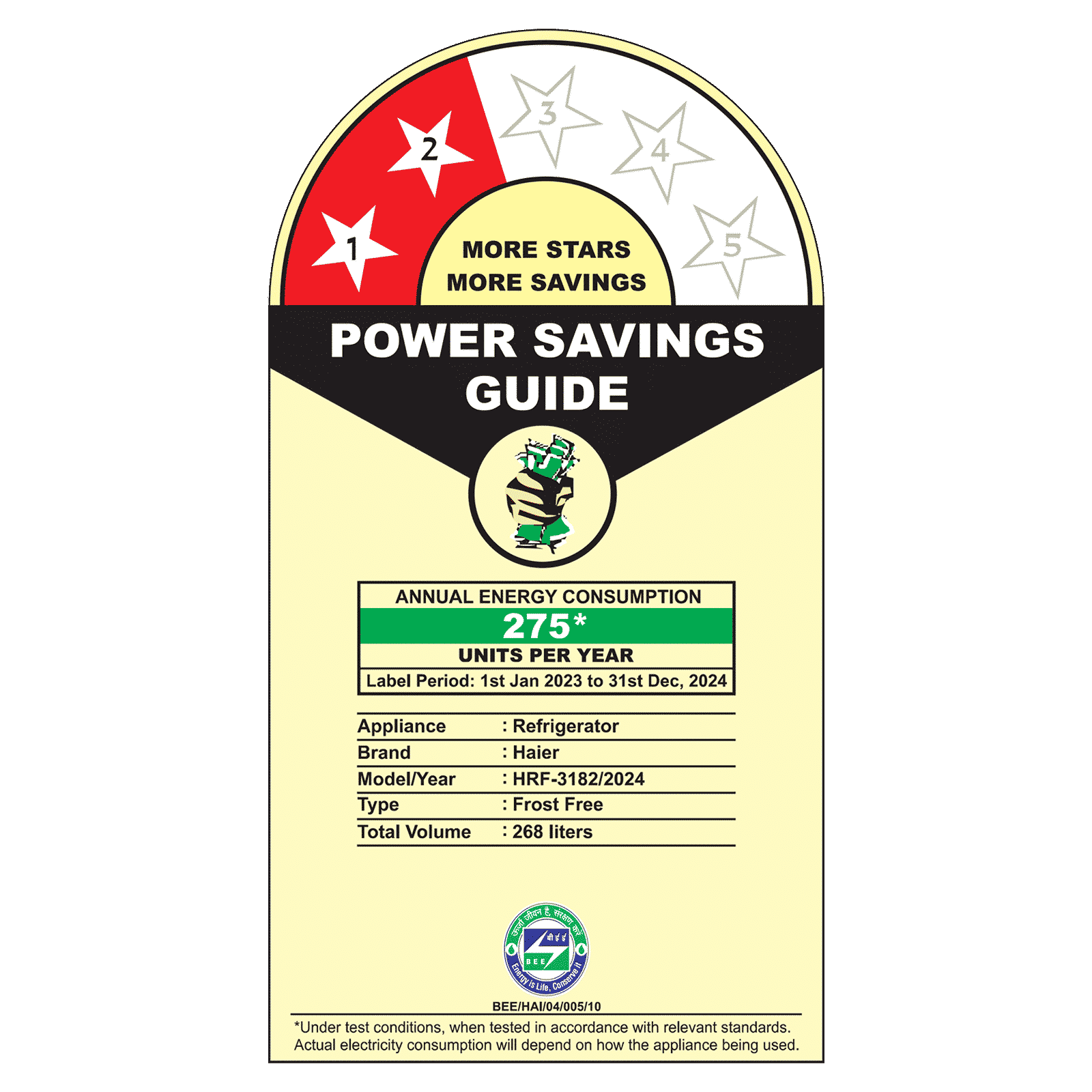 Haier 268 Litres 2 Star Frost Free Double Door Convertible Refrigerator with Turbo Icing Technology (HRF-3182IBNS-P, Nickel Steel)_7