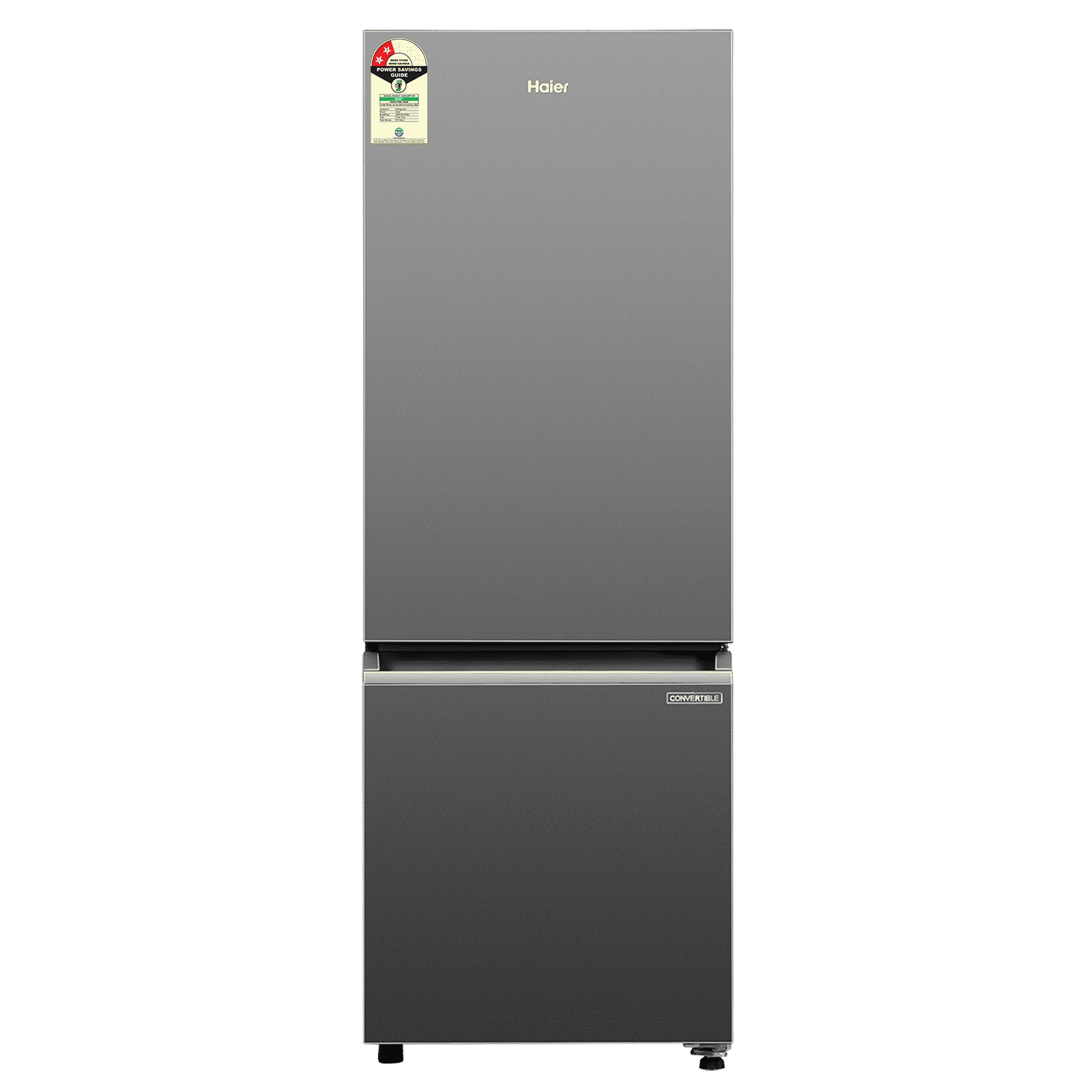 Haier 237 Litres 2 Star Frost Free Double Door Bottom Mount Convertible Refrigerator with Turbo Icing Technology (HRB-2872IBGB-P, GE Black)_1