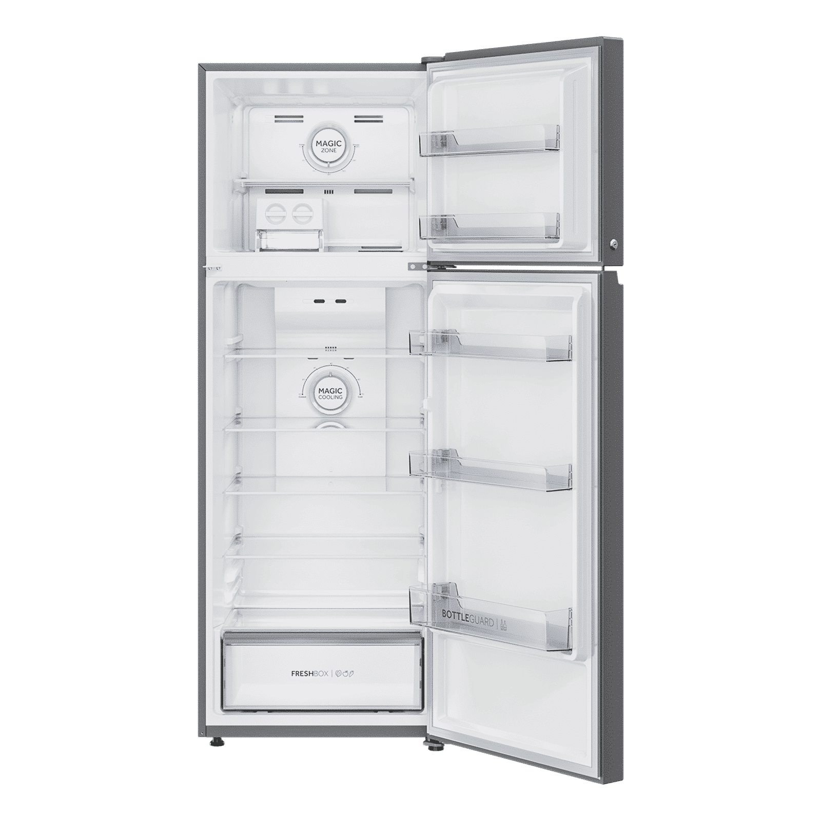 Haier 328 Litres 2 Star Frost Free Double Door Convertible Refrigerator with One Hour Icing Technology (HRF-3782BNS-P, Nickel Steel)_6