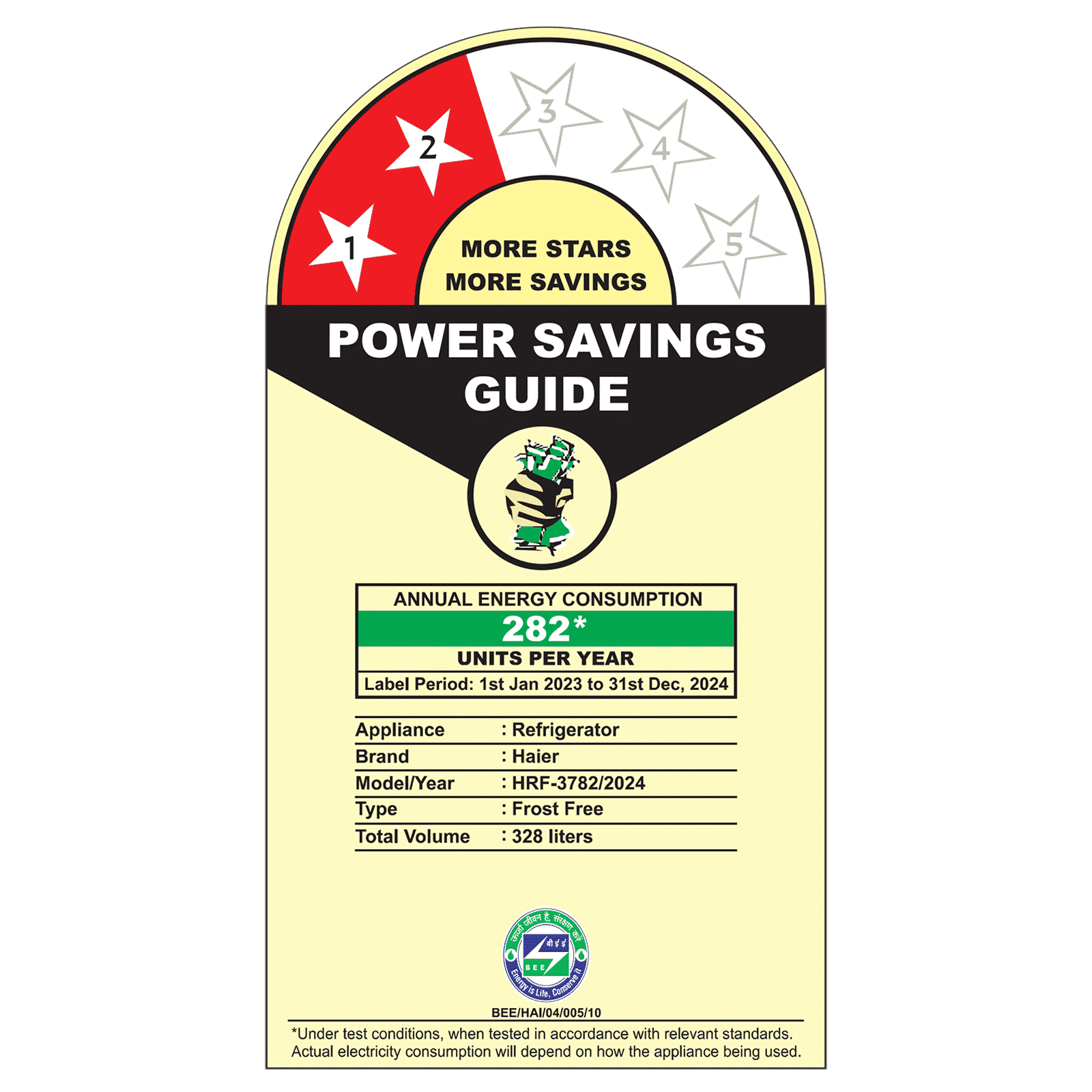 Haier 328 Litres 2 Star Frost Free Double Door Convertible Refrigerator with One Hour Icing Technology (HRF-3782BNS-P, Nickel Steel)_8