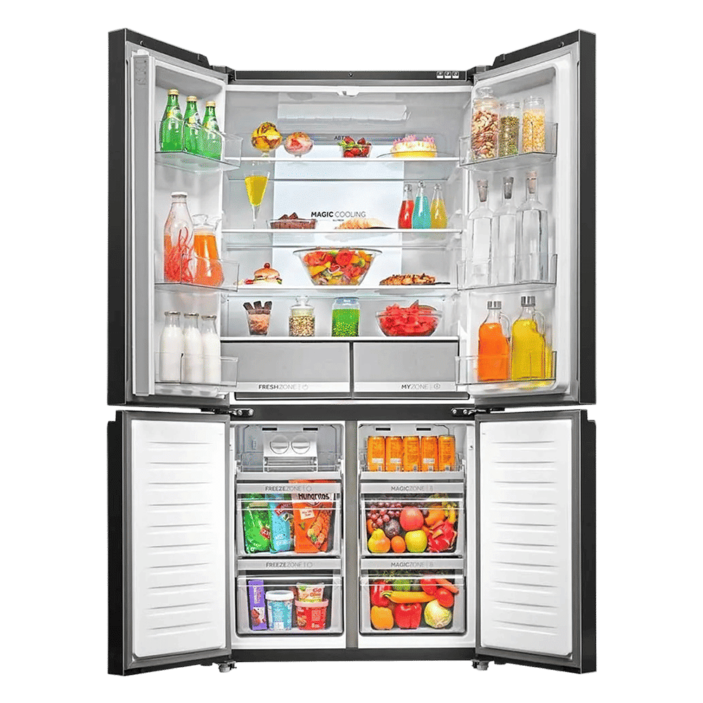Haier 630 Litres Frost Free French Door Smart Wifi Enabled Refrigerator with Motion Sensor (HRB-700KGU1, Black Glass)_3