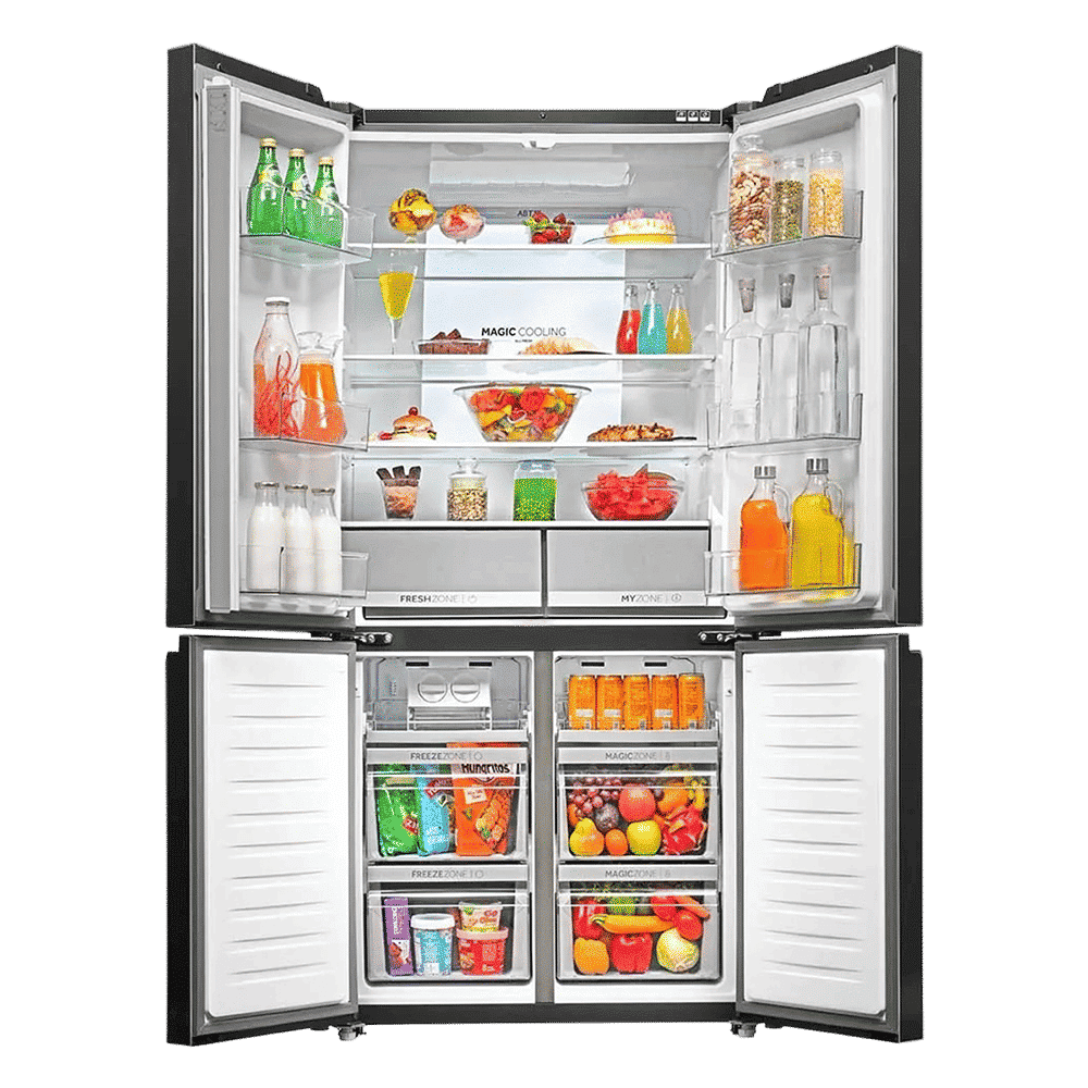 Haier 630 Litres Frost Free French Door Smart Wifi Enabled Refrigerator with Motion Sensor (HRB-700KGU1, Black Glass)_4