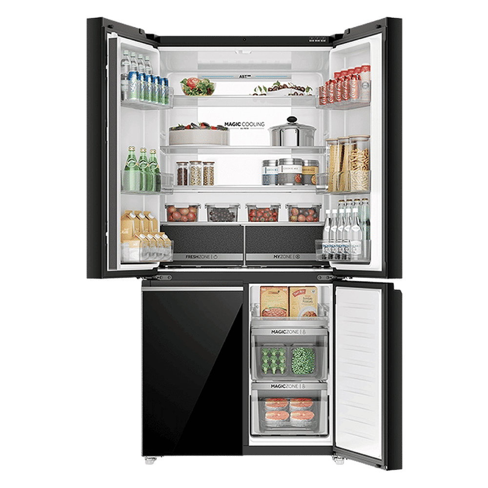 Haier 630 Litres Frost Free French Door Smart Wifi Enabled Refrigerator with Motion Sensor (HRB-700KGU1, Black Glass)_7