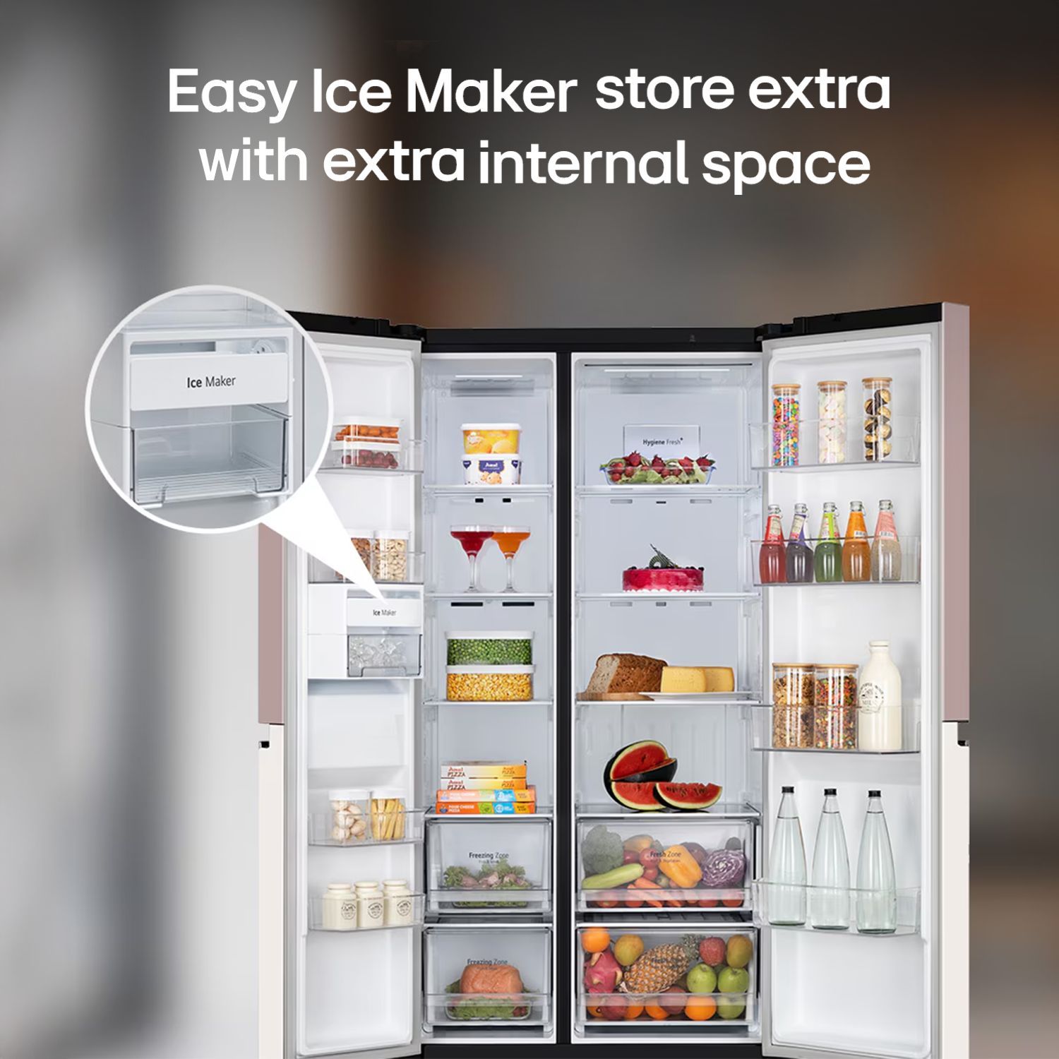 LG 650 Litres 3 Star Frost Free Side by Side Refrigerator with DoorCooling Plus Technology (GL- B257HPZ3, Shiny Steel)_17