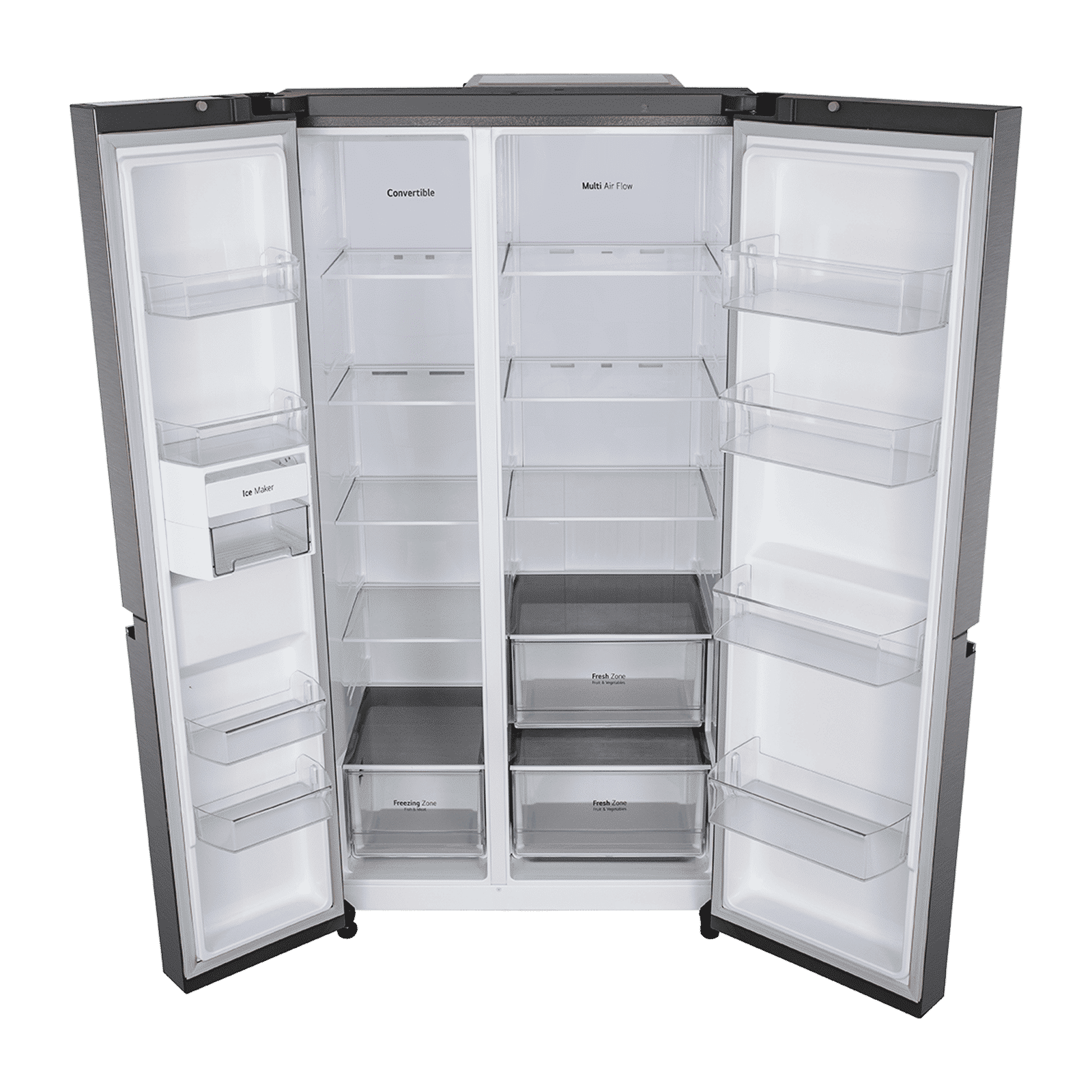 LG 650 Litres 3 Star Frost Free Side by Side Refrigerator with DoorCooling Plus Technology (GL- B257HPZ3, Shiny Steel)_20