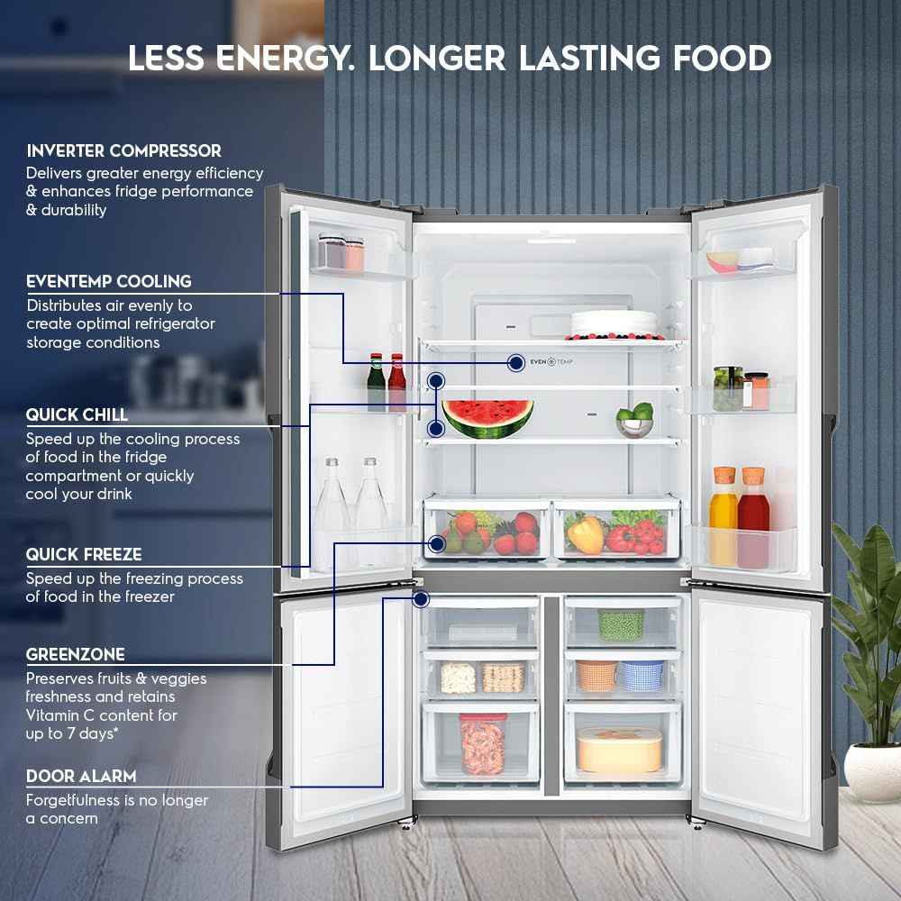 Electrolux 700 Series 564 Litres Frost Free French Door Refrigerator with Electronic Touch Control (EQE5600B-S, Silver)_15