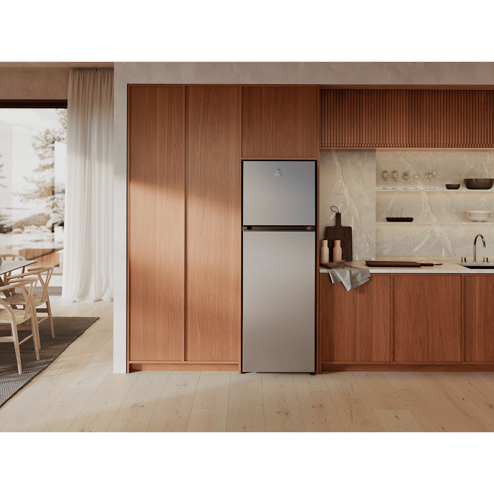 Electrolux 700 Series 341 Litres 1 Star Frost Free Double Door Refrigerator with AI AutoSense (ETM3400L-S, Silver)_10