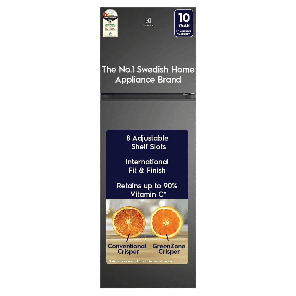 Electrolux 700 Series 341 Litres 1 Star Frost Free Double Door Refrigerator with AI AutoSense (ETM3400L-B, Matt Charcoal Black)_1