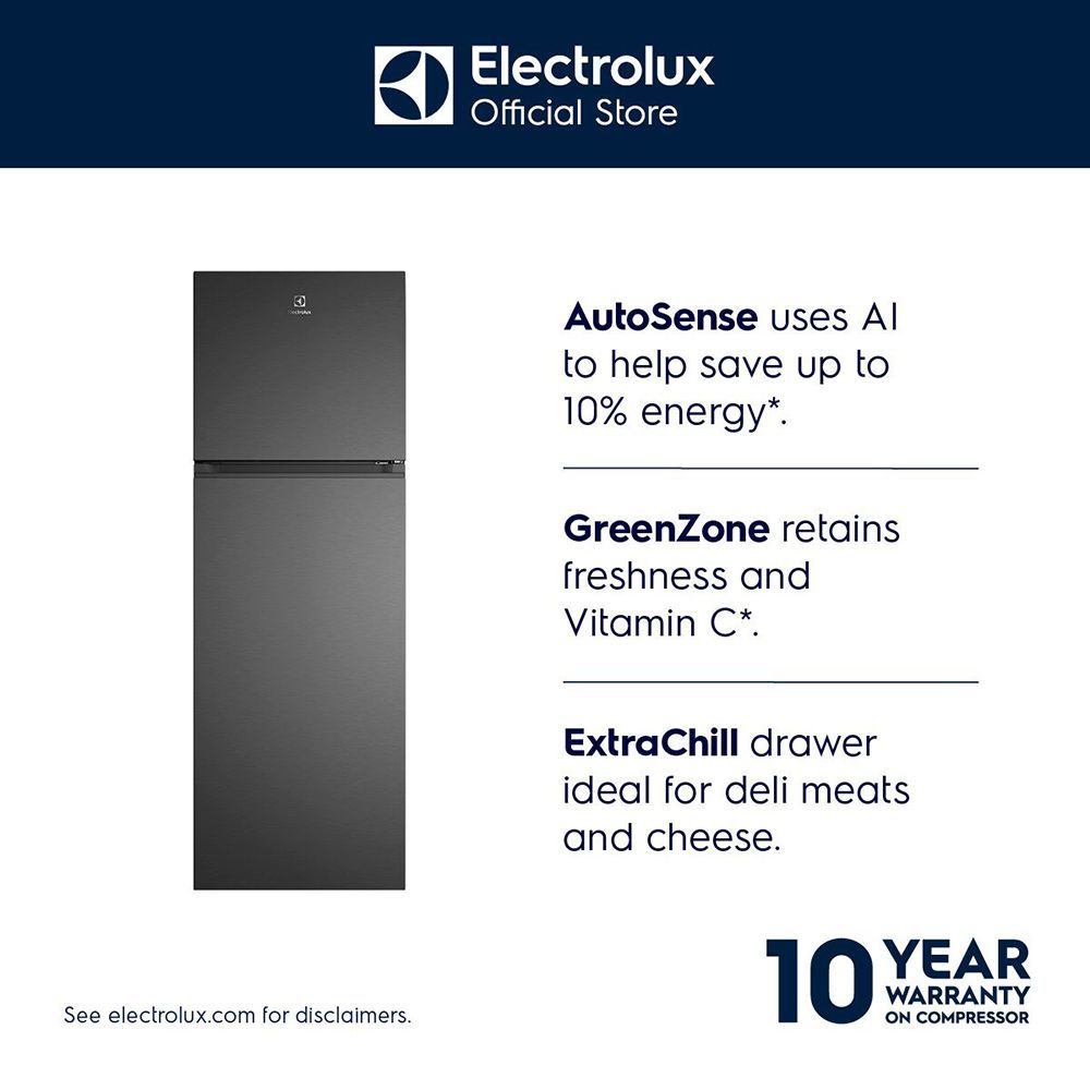 Electrolux 700 Series 341 Litres 1 Star Frost Free Double Door Refrigerator with AI AutoSense (ETM3400L-B, Matt Charcoal Black)_13