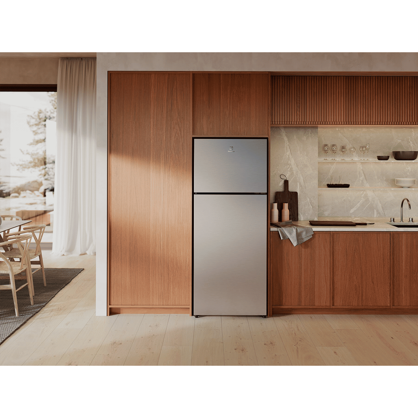 Electrolux 700 Series 431 Litres 1 Star Frost Free Double Door Refrigerator with AI AutoSense (ETM4302C-S, Steel)_15