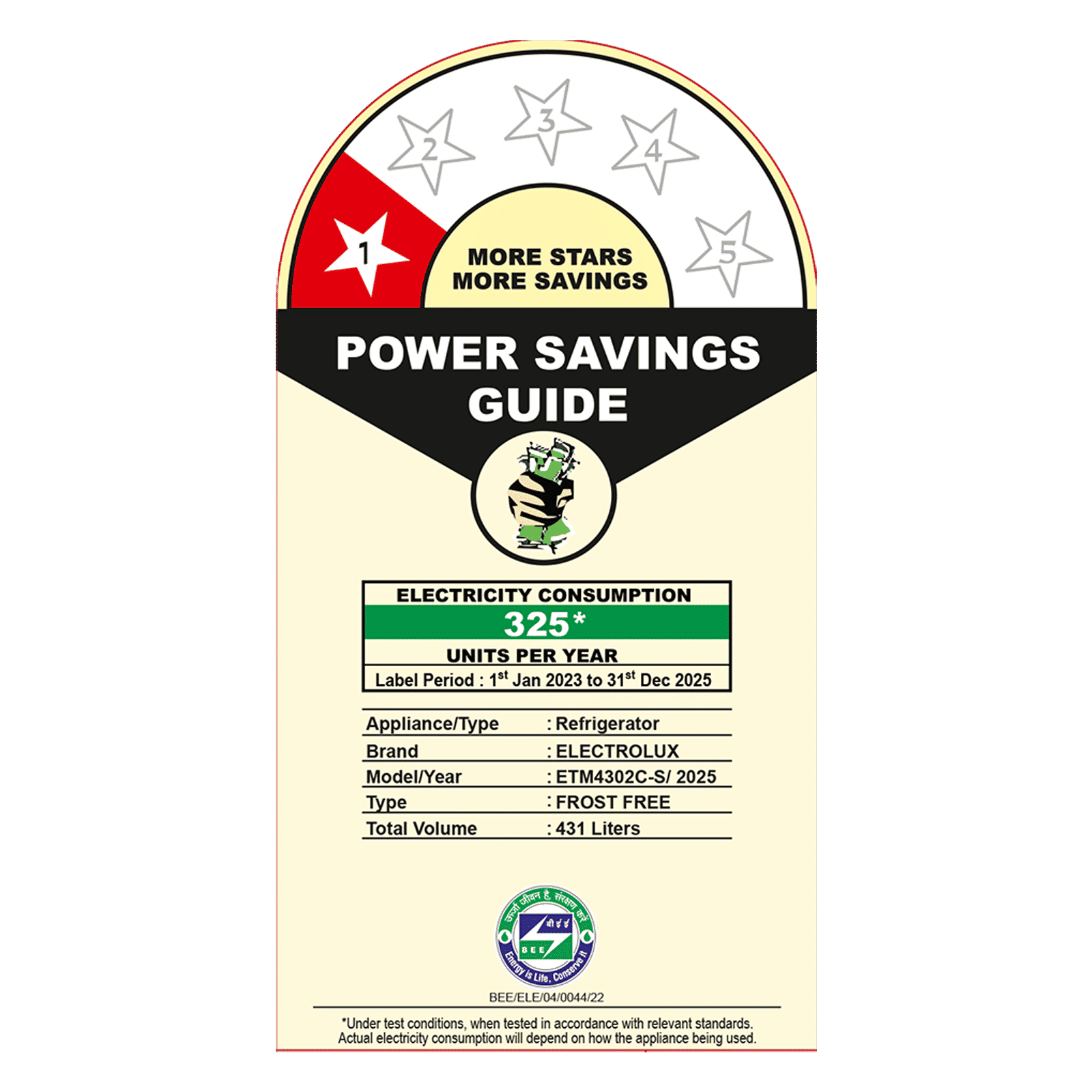 Electrolux 700 Series 431 Litres 1 Star Frost Free Double Door Refrigerator with AI AutoSense (ETM4302C-S, Steel)_6