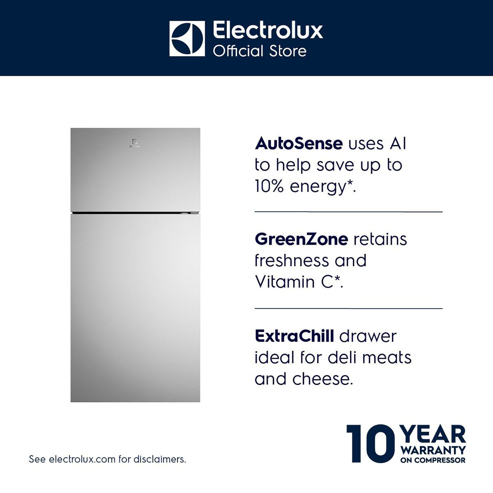 Electrolux 700 Series 503 Litres 1 Star Frost Free Double Door Refrigerator with AI AutoSense (ETM5002C-S, Steel)_20