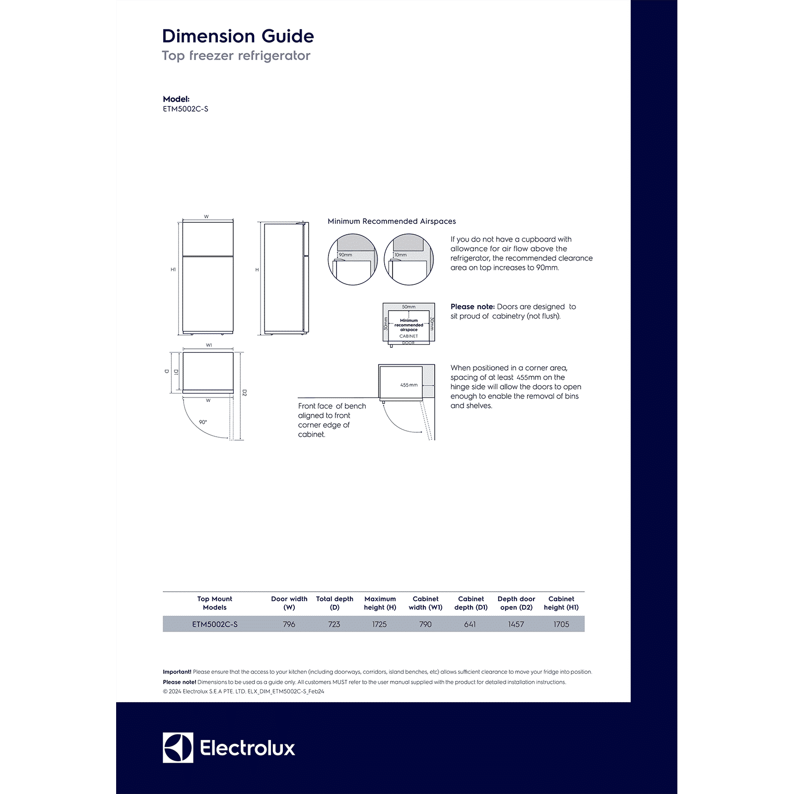 Electrolux 700 Series 503 Litres 1 Star Frost Free Double Door Refrigerator with AI AutoSense (ETM5002C-B, Matt Charcoal Black)_12