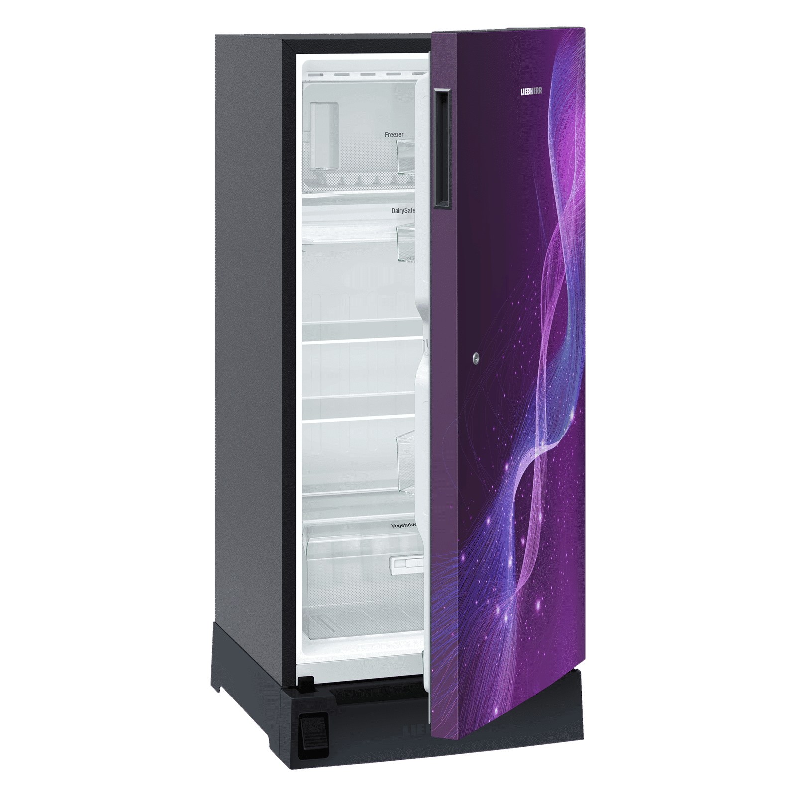 LIEBHERR Cluster 3 191 Litres 3 Star Direct Cool Single Door Refrigerator with Antibacterial Gasket (DFPpsC 1931, Purple Strings)_9