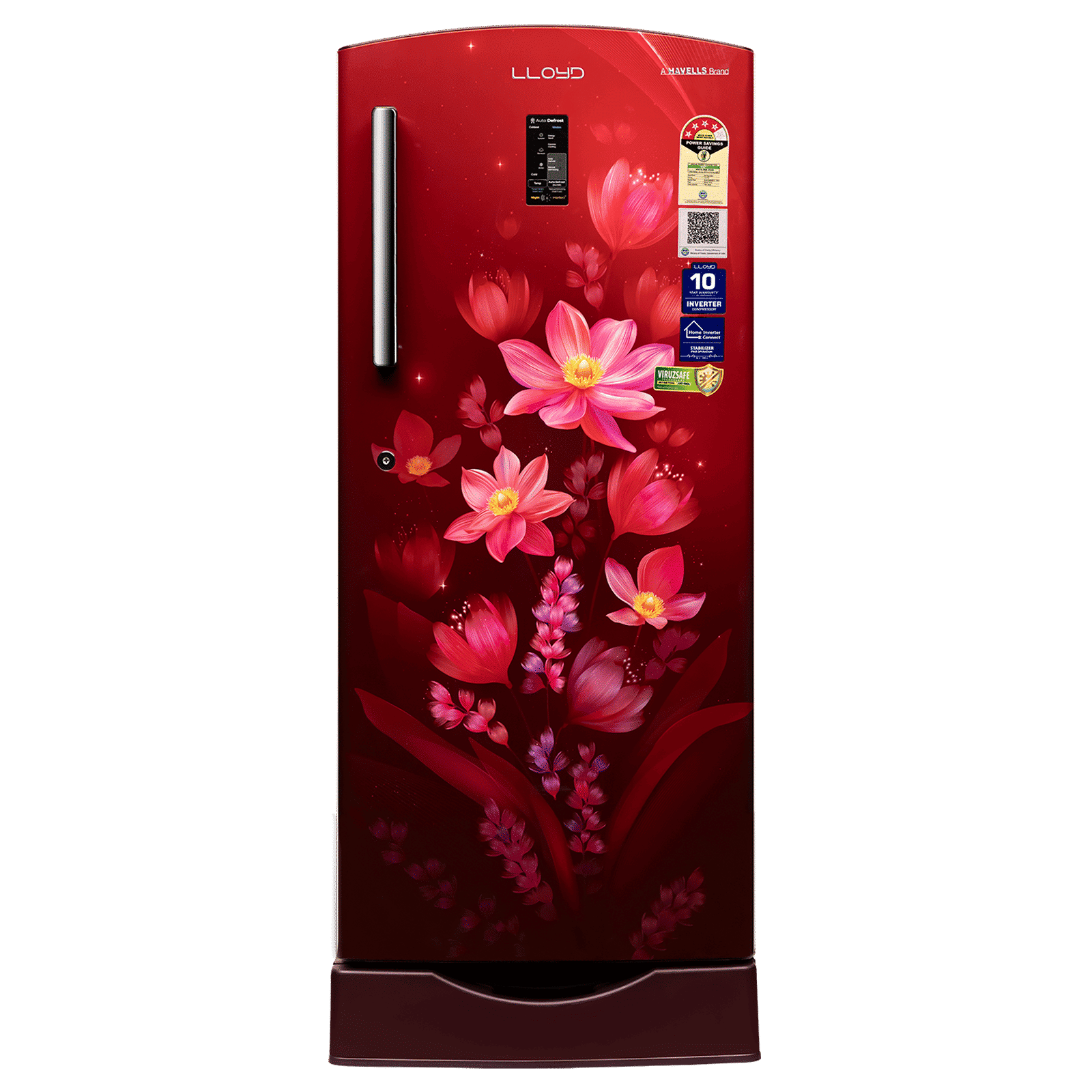 LLOYD 216 Litres 4 Star Direct Cool Single Door Refrigerator with Auto Defrost (GLDF244SOWB2LC, Ornate Wine)_1