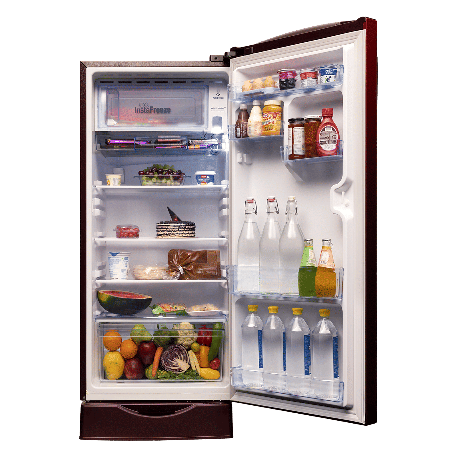 LLOYD 216 Litres 4 Star Direct Cool Single Door Refrigerator with Auto Defrost (GLDF244SOWB2LC, Ornate Wine)_3