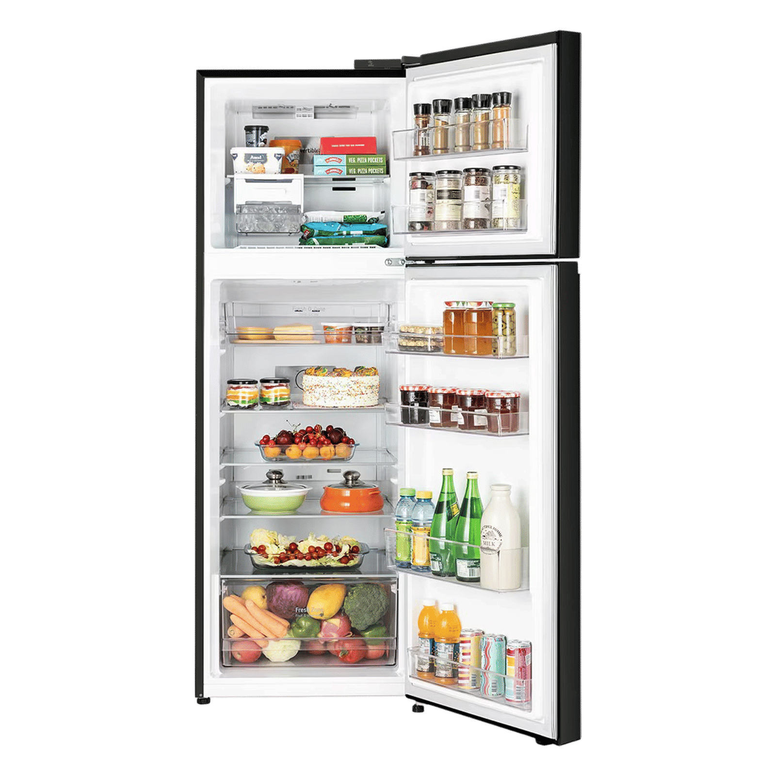 LG 343 Litres 2 Star Frost Free Double Door Convertible Refrigerator with Smart Diagnosis (GL-S382SBMY, Black Mirror)_4