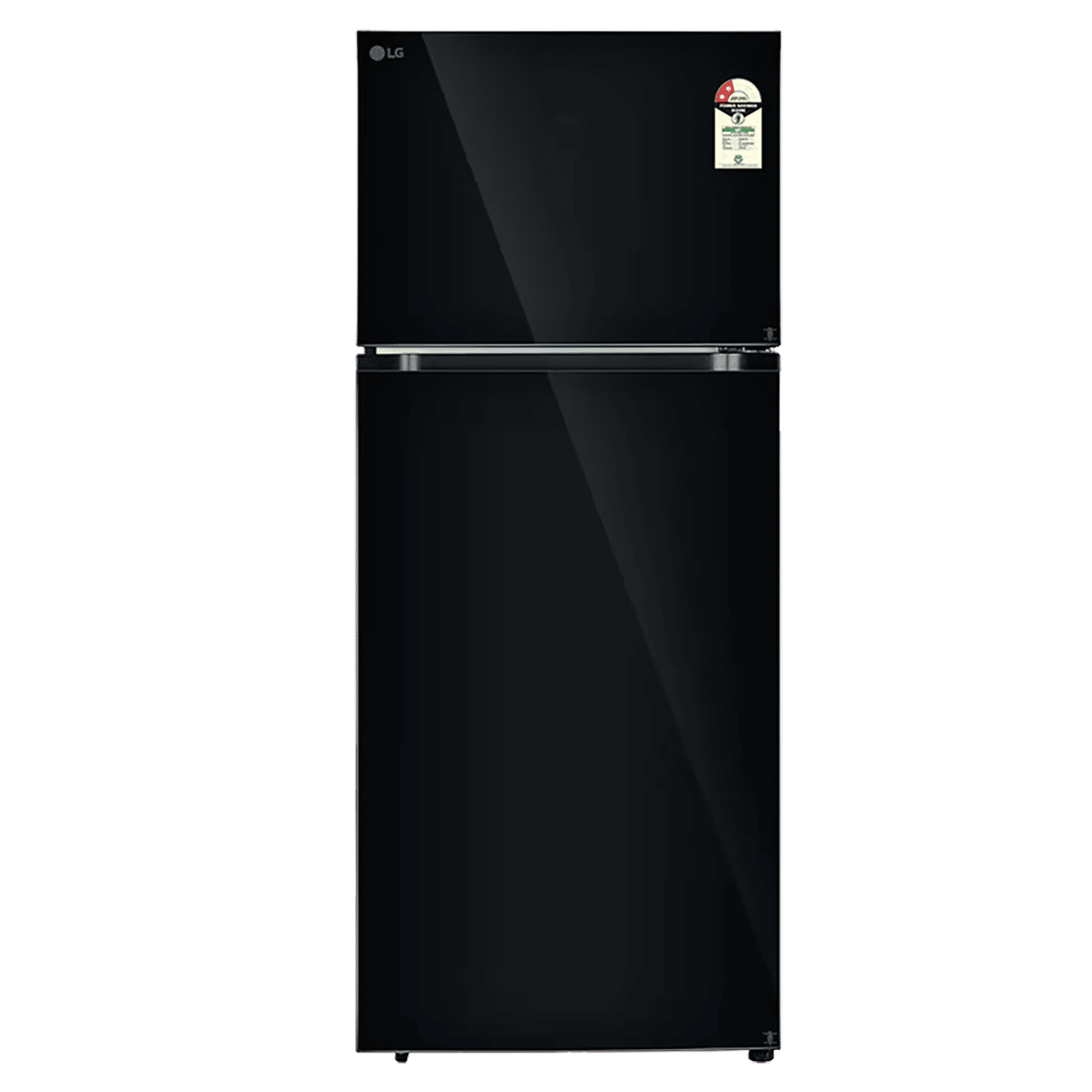 LG 398 Litres 2 Star Frost Free Double Door Convertible Refrigerator with Smart Diagnosis (GL-S422SBMY, Black Mirror)_1