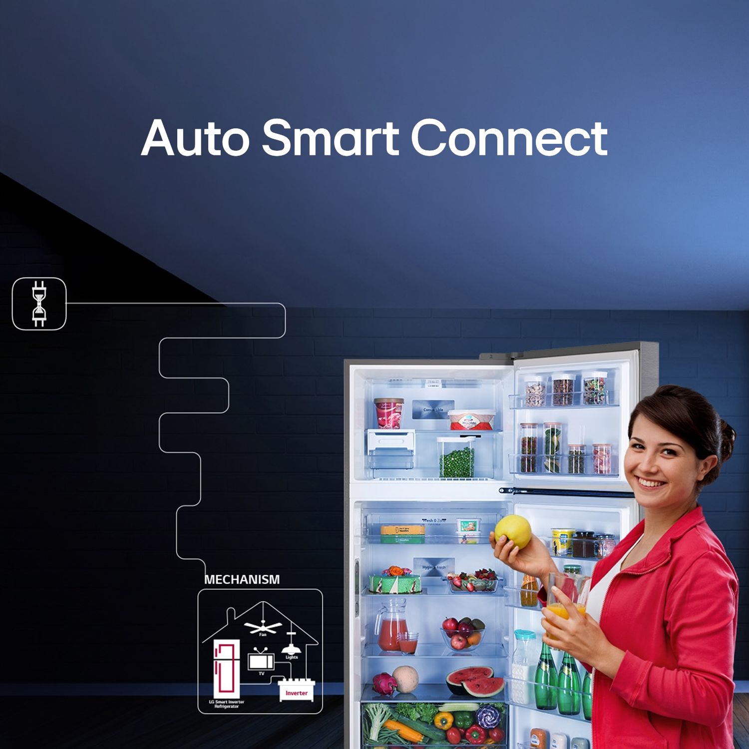 LG 466 Litres 2 Star Frost Free Double Door Convertible Refrigerator with Smart Diagnosis (GL-T492EBMY, Black Mirror)_18