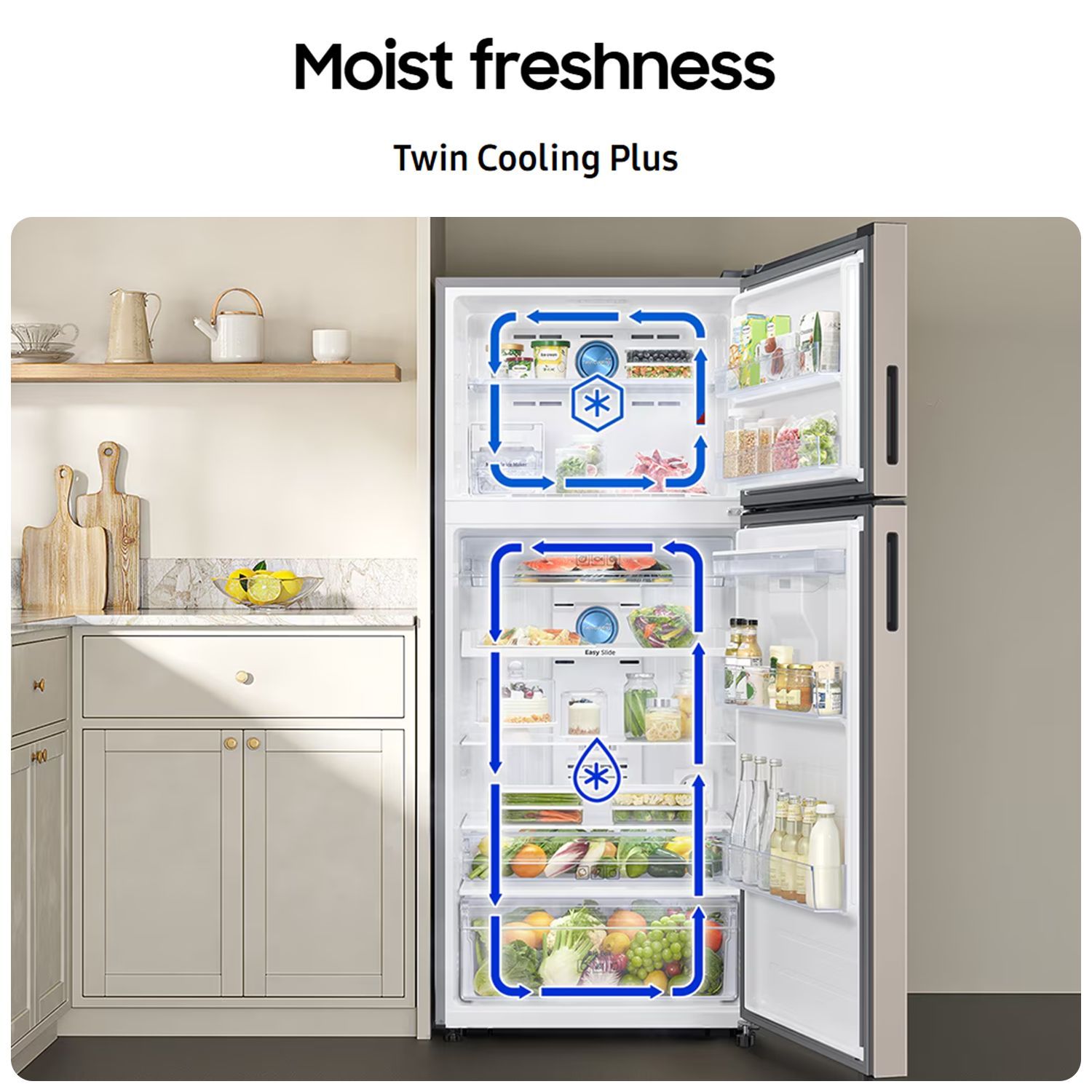 SAMSUNG DG Series 530 Litres 1 Star Frost Free Double Door Smart Wifi Enabled Refrigerator with Bespoke AI (RT56DG7A6AB1TL, Black Matt)_10