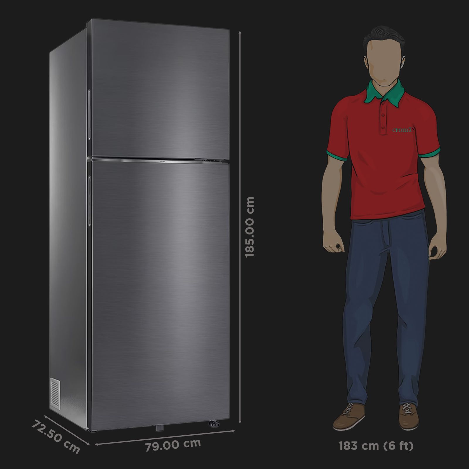 SAMSUNG DG Series 530 Litres 1 Star Frost Free Double Door Smart Wifi Enabled Refrigerator with Bespoke AI (RT56DG7A6AB1TL, Black Matt)_2