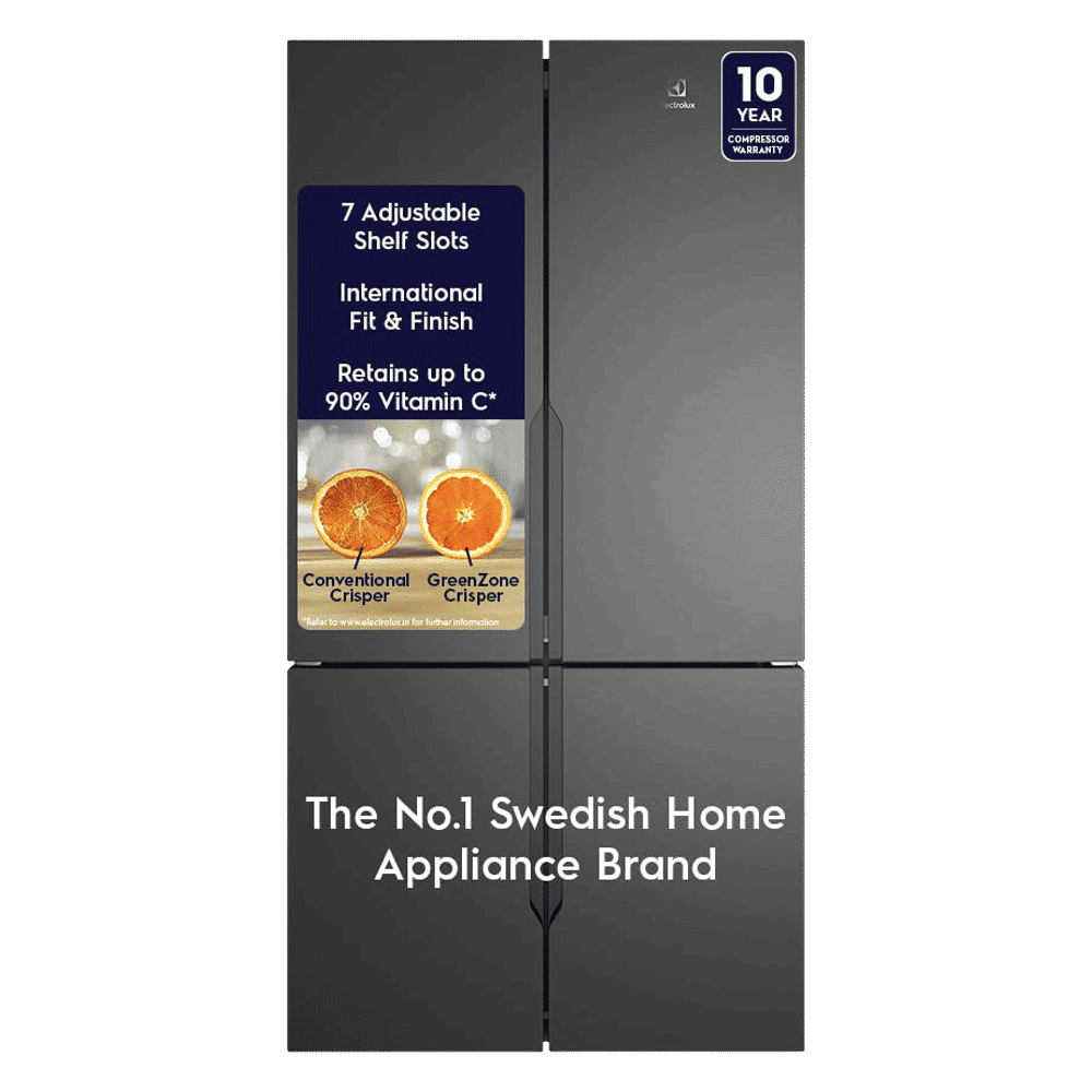 Electrolux 700 Series 564 Litres Frost Free French Door Refrigerator with Electronic Touch Control (EQE5600B-B, Matte Black)_1