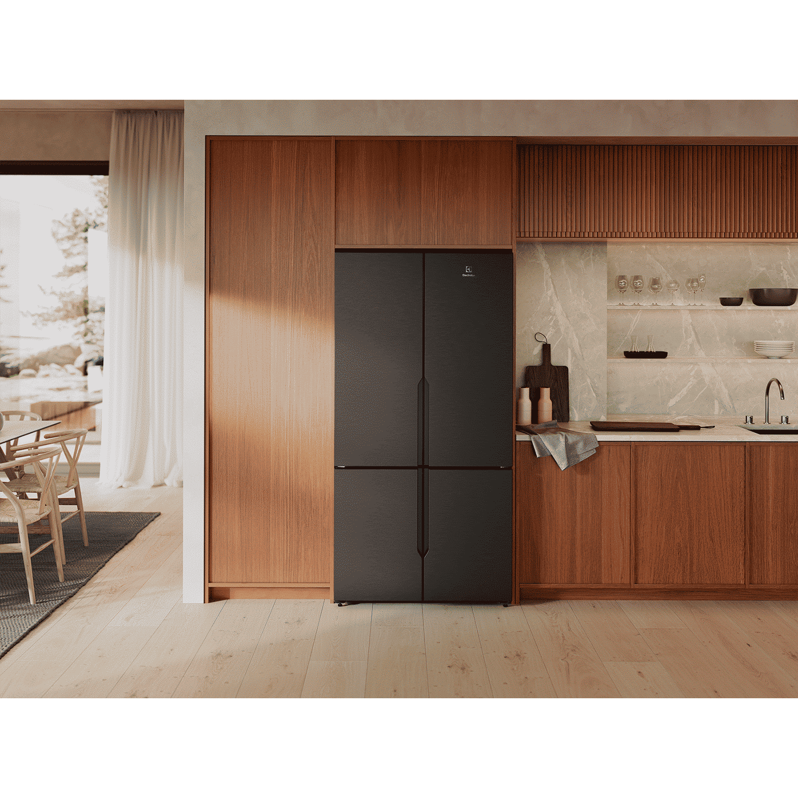 Electrolux 700 Series 564 Litres Frost Free French Door Refrigerator with Electronic Touch Control (EQE5600B-B, Matte Black)_15