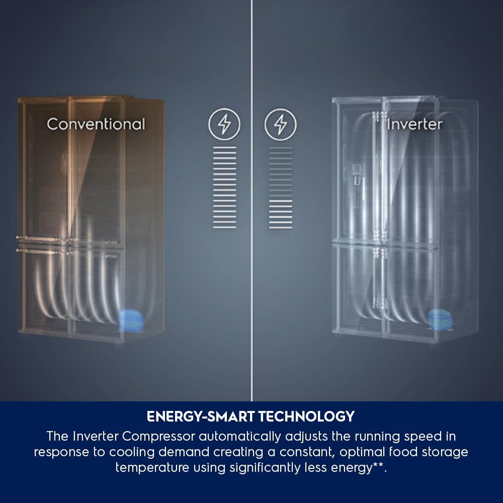 Electrolux 700 Series 564 Litres Frost Free French Door Refrigerator with Electronic Touch Control (EQE5600B-B, Matte Black)_21
