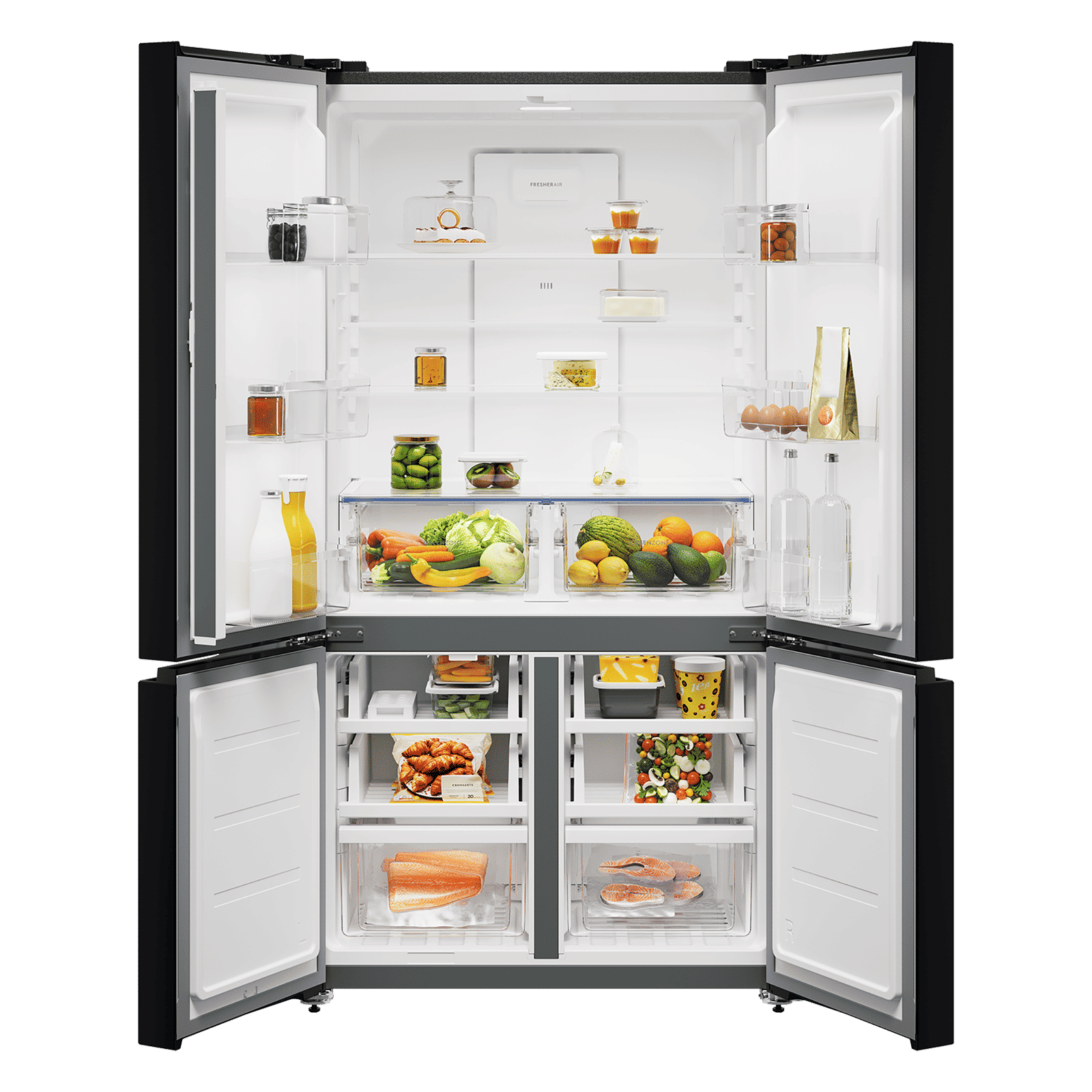 Electrolux 600 Series 547 Litres 4 Star Frost Free French Door Refrigerator with Electronic Touch Control (EQE5400D-B, Matt Charcoal Black)_2