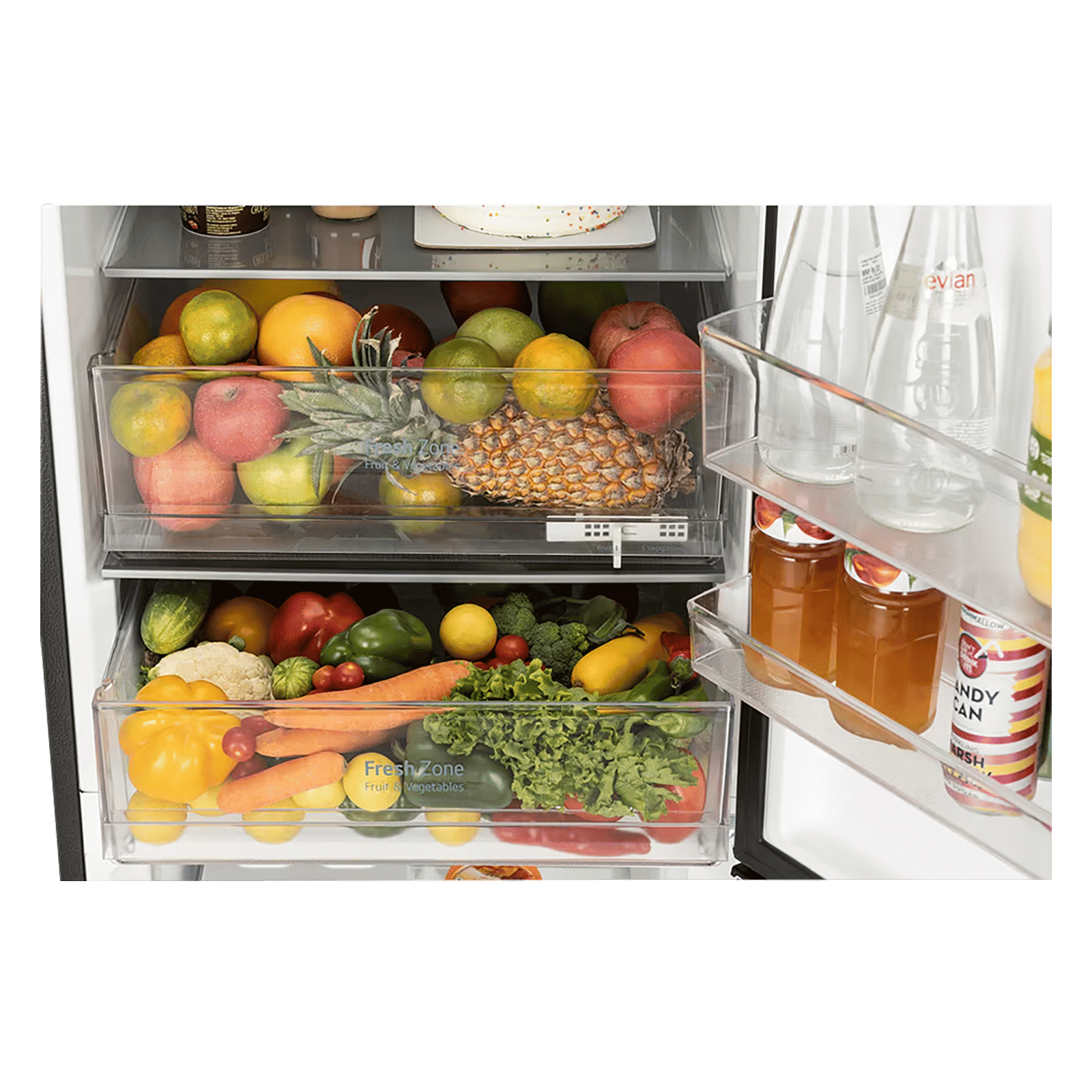 LG 340 Litres 3 Star Frost Free Double Door Bottom Mount Convertible Refrigerator with Smart Diagnosis (GL-B382EBMX, Black Mirror)_9