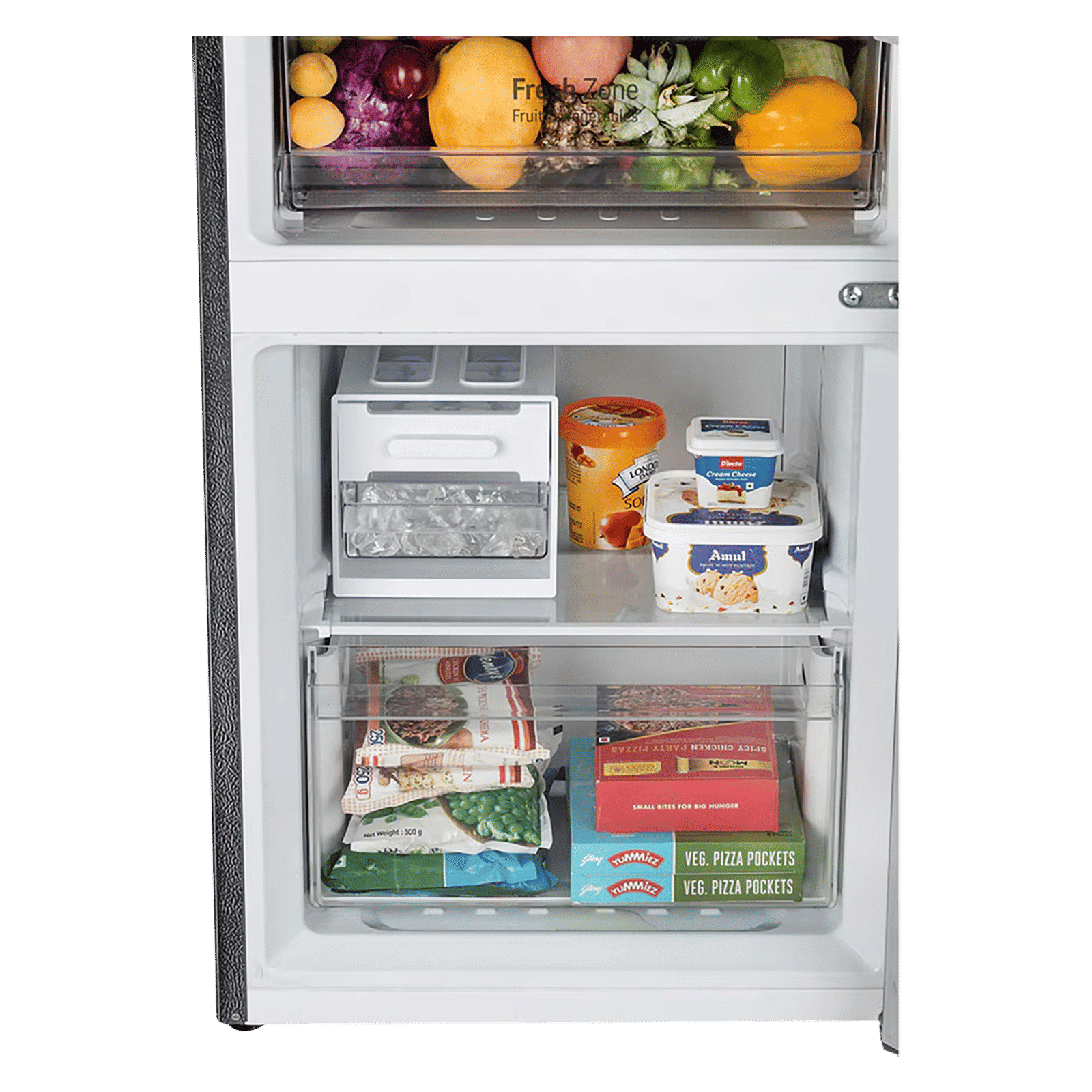 LG 340 Litres 3 Star Frost Free Double Door Bottom Mount Convertible Refrigerator with Smart Diagnosis (GL-B382EBMX, Black Mirror)_10