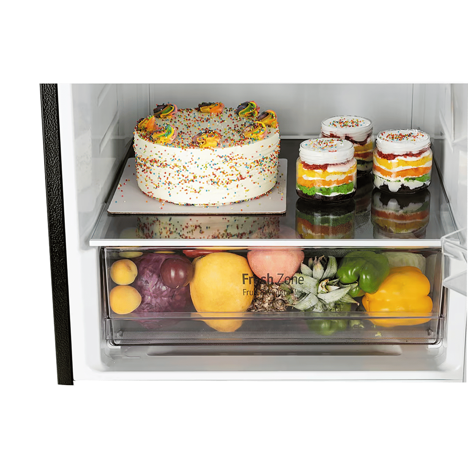 LG 340 Litres 3 Star Frost Free Double Door Bottom Mount Convertible Refrigerator with Smart Diagnosis (GL-B382EBMX, Black Mirror)_11