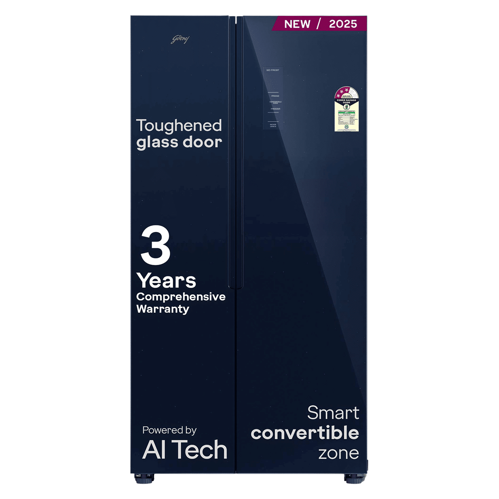 Godrej 600 Litres 3 Star Frost Free Side by Side Refrigerator with Powered By AI (RS EONVELVET 646C RIT, Opera Blue)_1