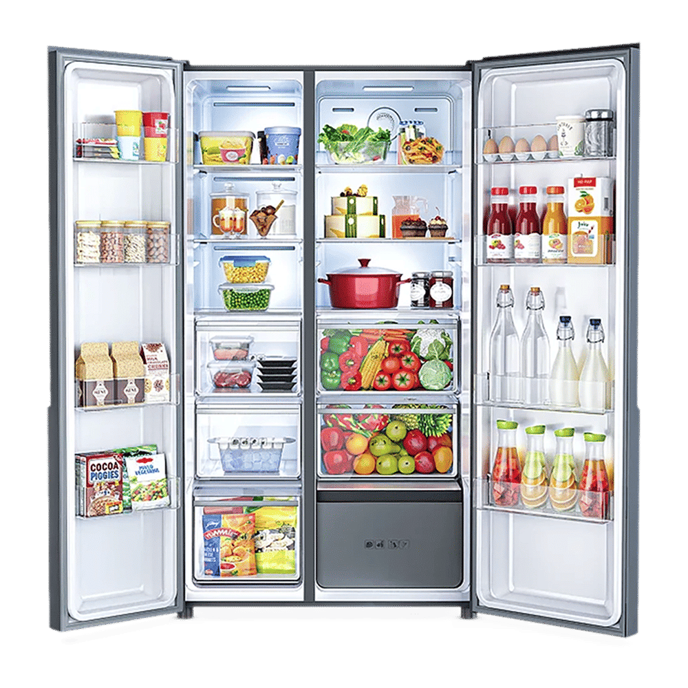 Godrej 600 Litres 3 Star Frost Free Side by Side Refrigerator with Powered By AI (RS EONVELVET 646C RIT, Opera Blue)_3