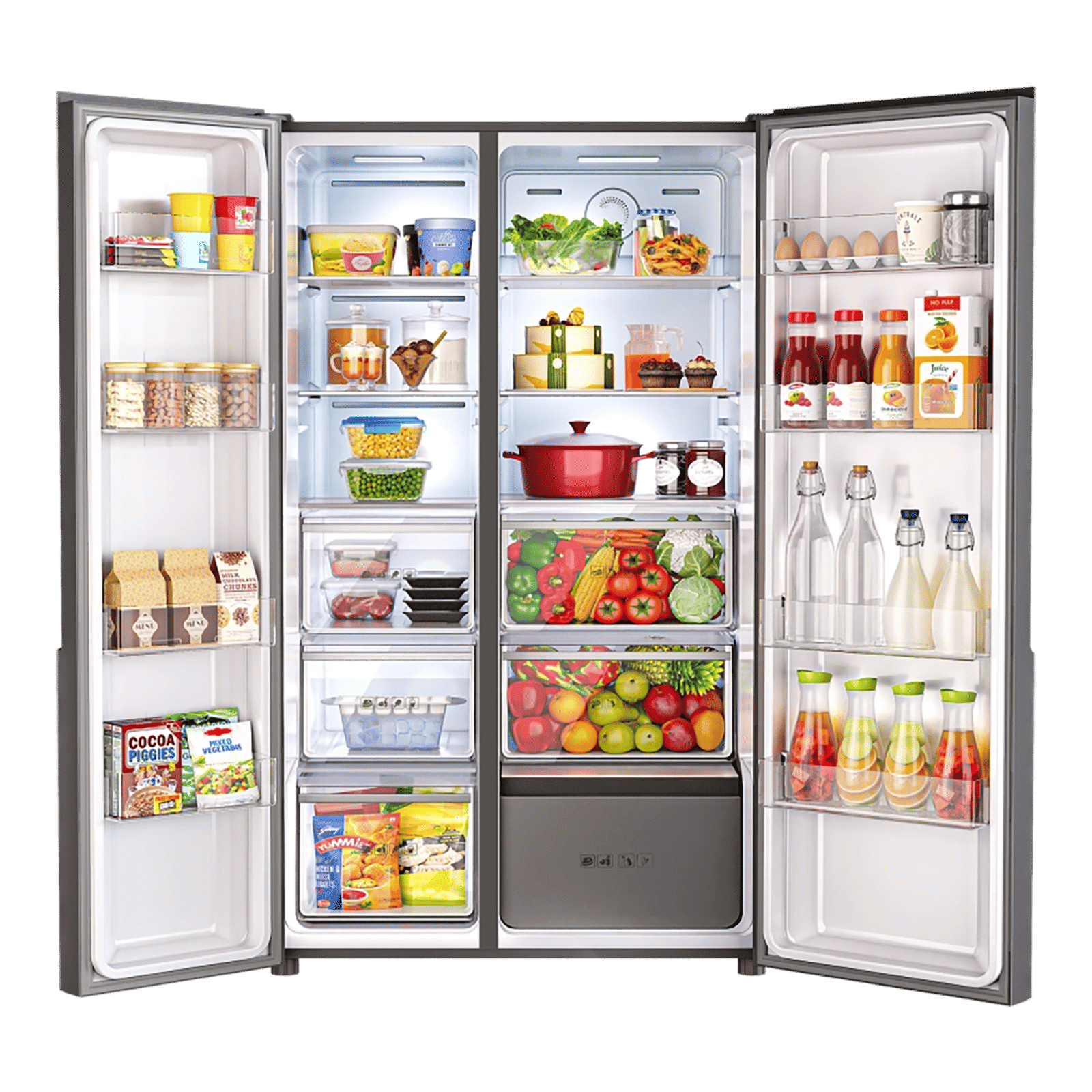 Godrej 600 Litres 3 Star Frost Free Side by Side Refrigerator with Powered By AI (RS EONVELVET 646C RIT, Opera Rose) Godrej 600 Litres 3 Star Frost Free Side by Side Refrigerator with Powered By AI (RS EONVELVET 646C RIT, Opera Rose)_3
