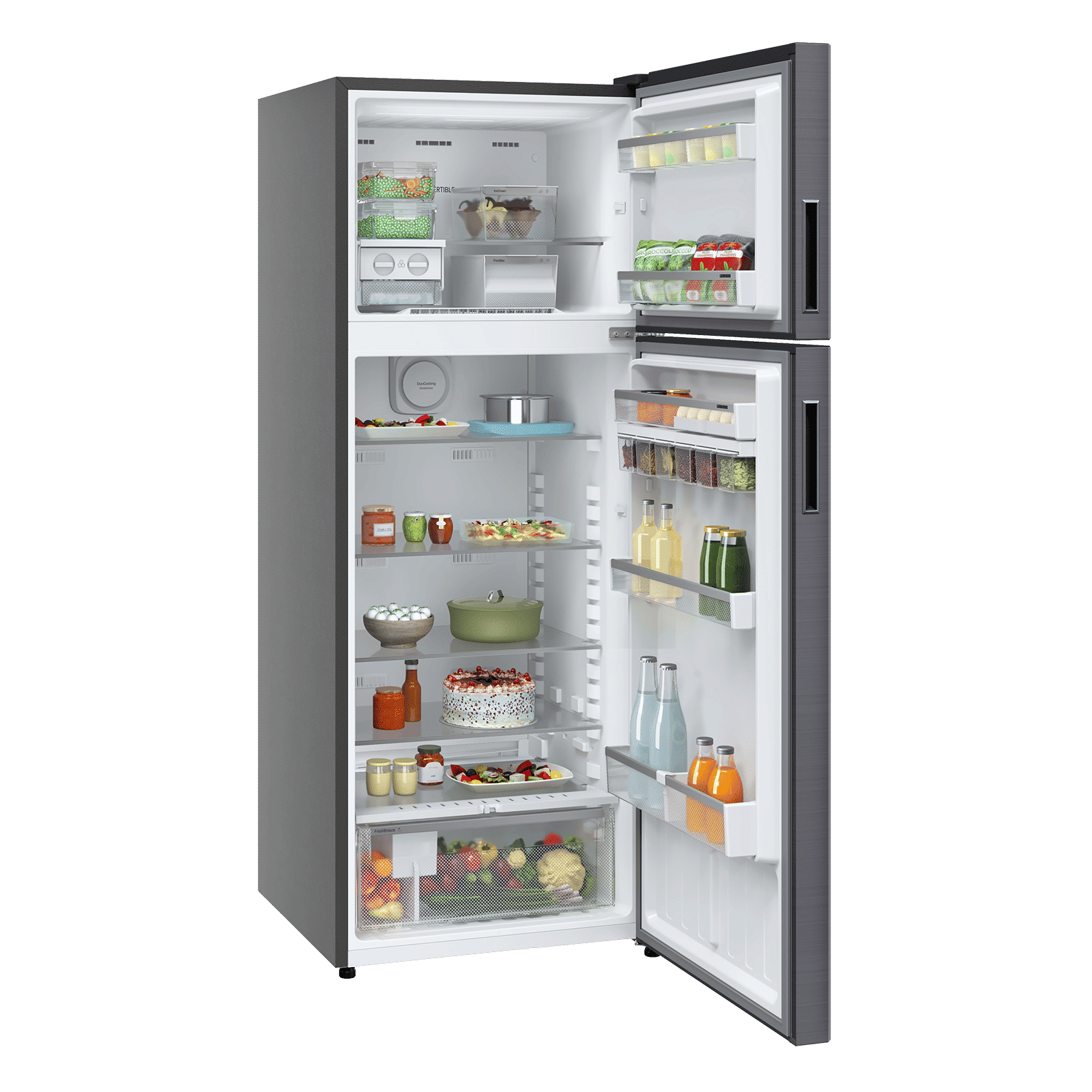 LIEBHERR Cluster 3 428 Litres 2 Star Frost Free Double Door Convertible Refrigerator with Duo Cooling (TVPcsB 4235, Cobalt Steel)_4