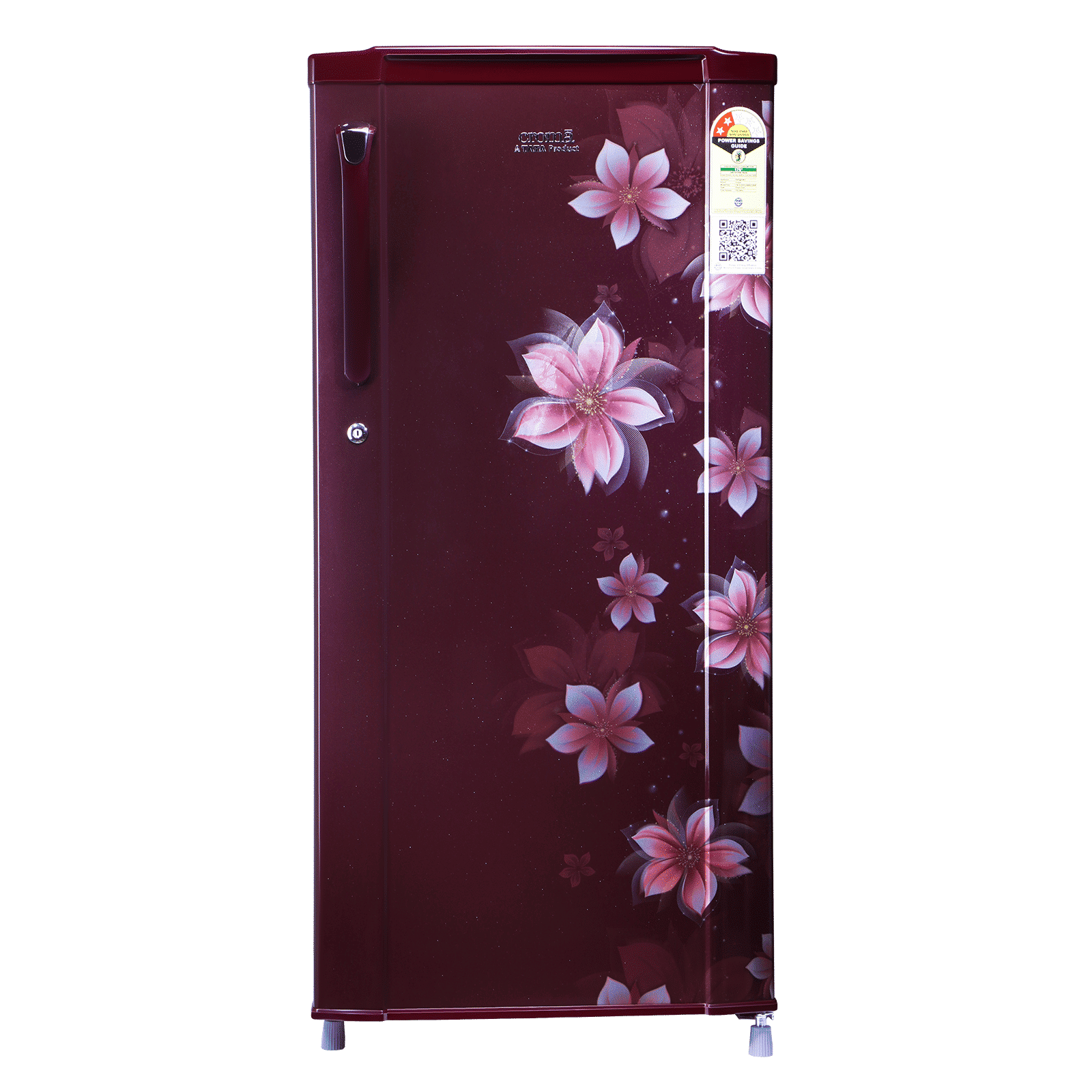 Croma 185 Litres 2 Star Direct Cool Single Door Refrigerator with Anti Fungal Gasket (Wine Floral) Croma 185 Litres 2 Star Direct Cool Single Door Refrigerator with Anti Fungal Gasket (Wine Floral)_1
