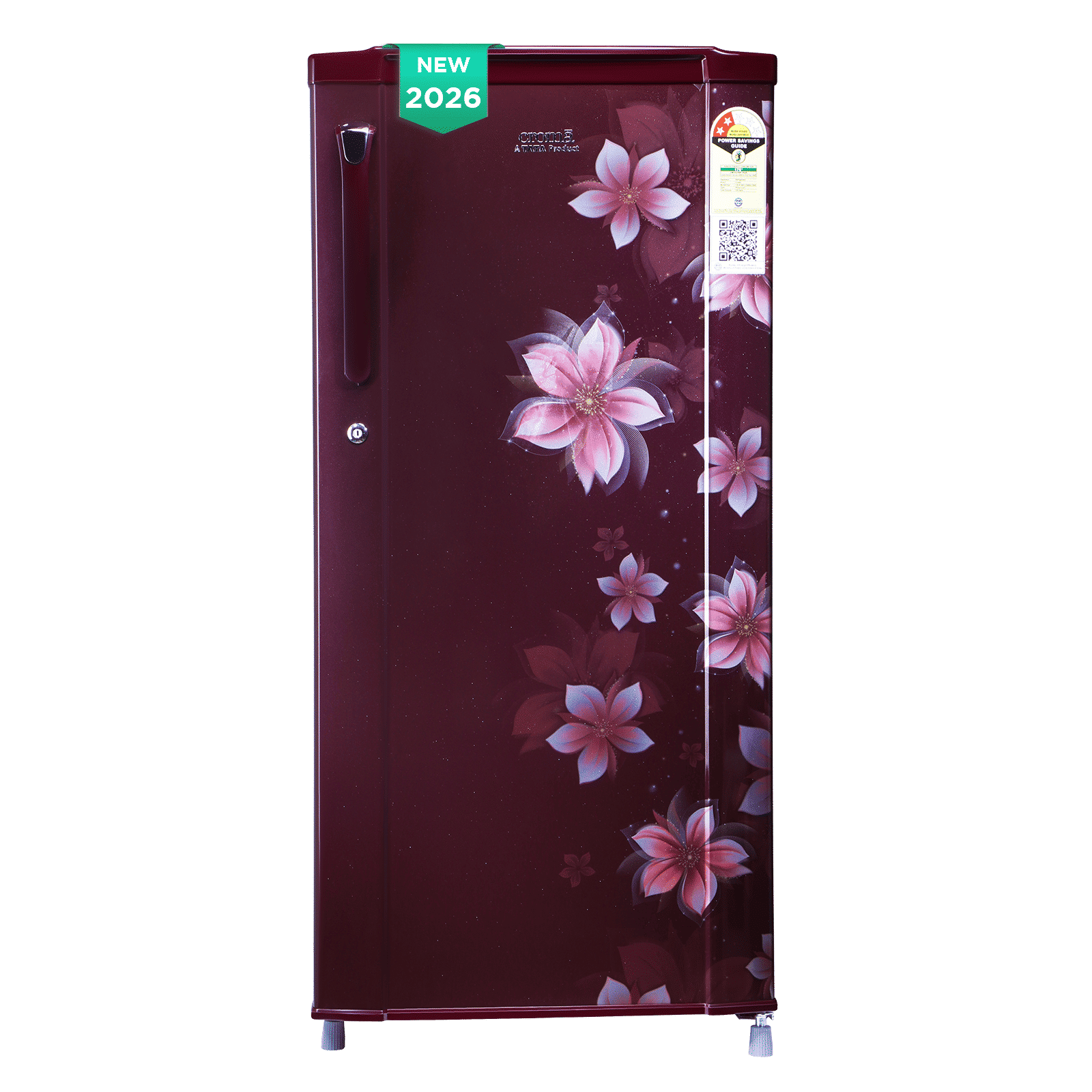 Croma 185 Litres 2 Star Direct Cool Single Door Refrigerator with Anti Fungal Gasket (Wine Floral)_1