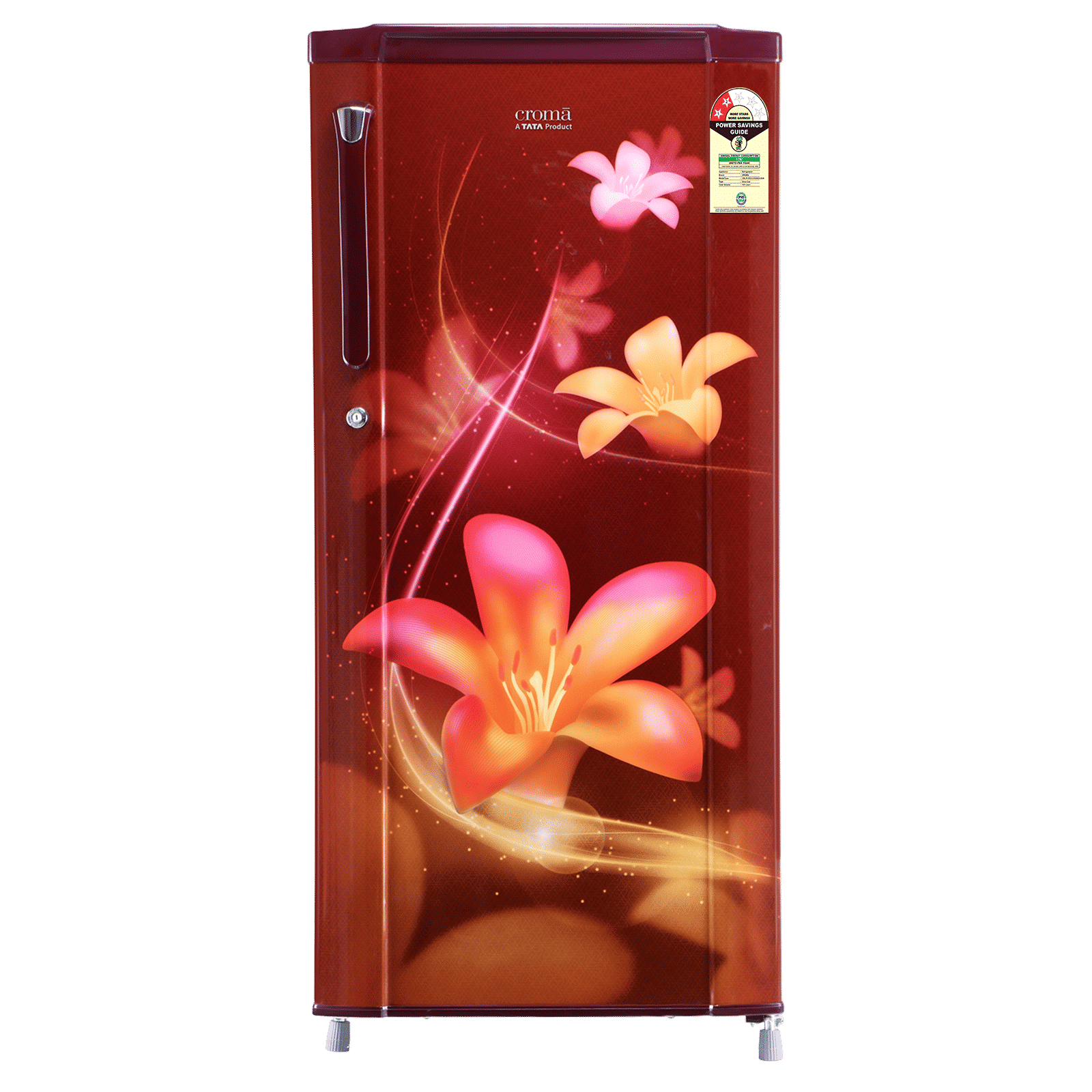 Croma 185 Litres 2 Star Direct Cool Single Door Refrigerator with Anti Fungal Gasket (Red Erika)_1
