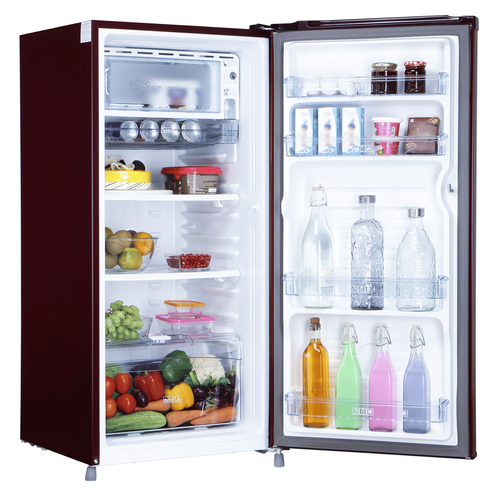 Croma 185 Litres 2 Star Direct Cool Single Door Refrigerator with Anti Fungal Gasket (Red Erika)_12