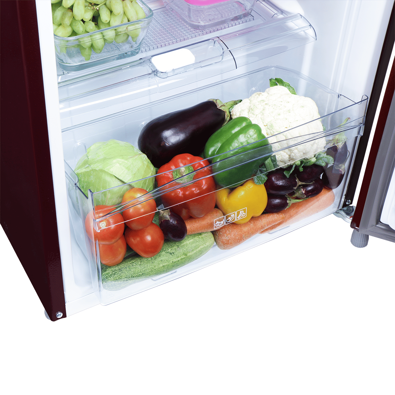 Croma 185 Litres 2 Star Direct Cool Single Door Refrigerator with Anti Fungal Gasket (Red Erika)_16