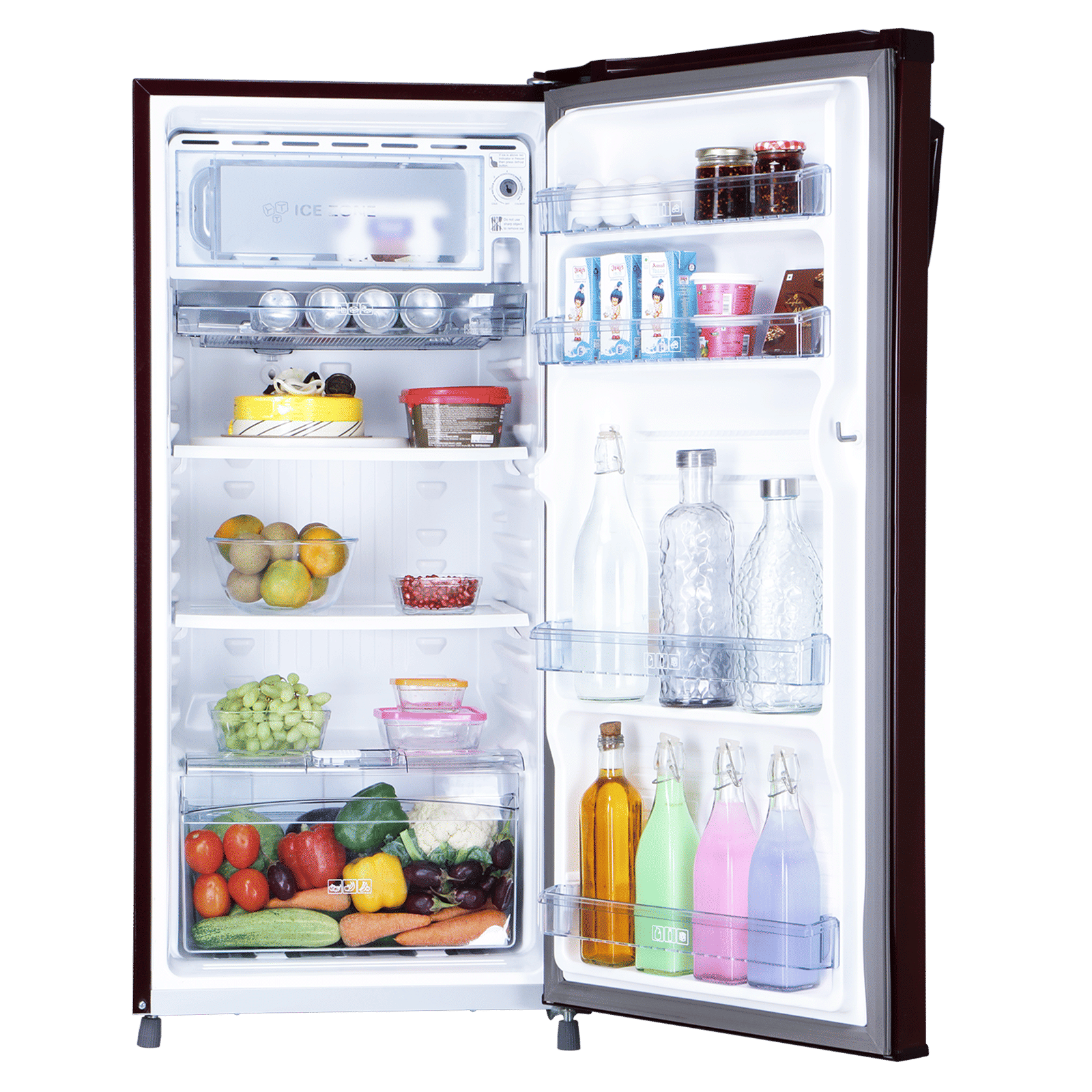 Croma 185 Litres 2 Star Direct Cool Single Door Refrigerator with Anti Fungal Gasket (Red Erika)_19