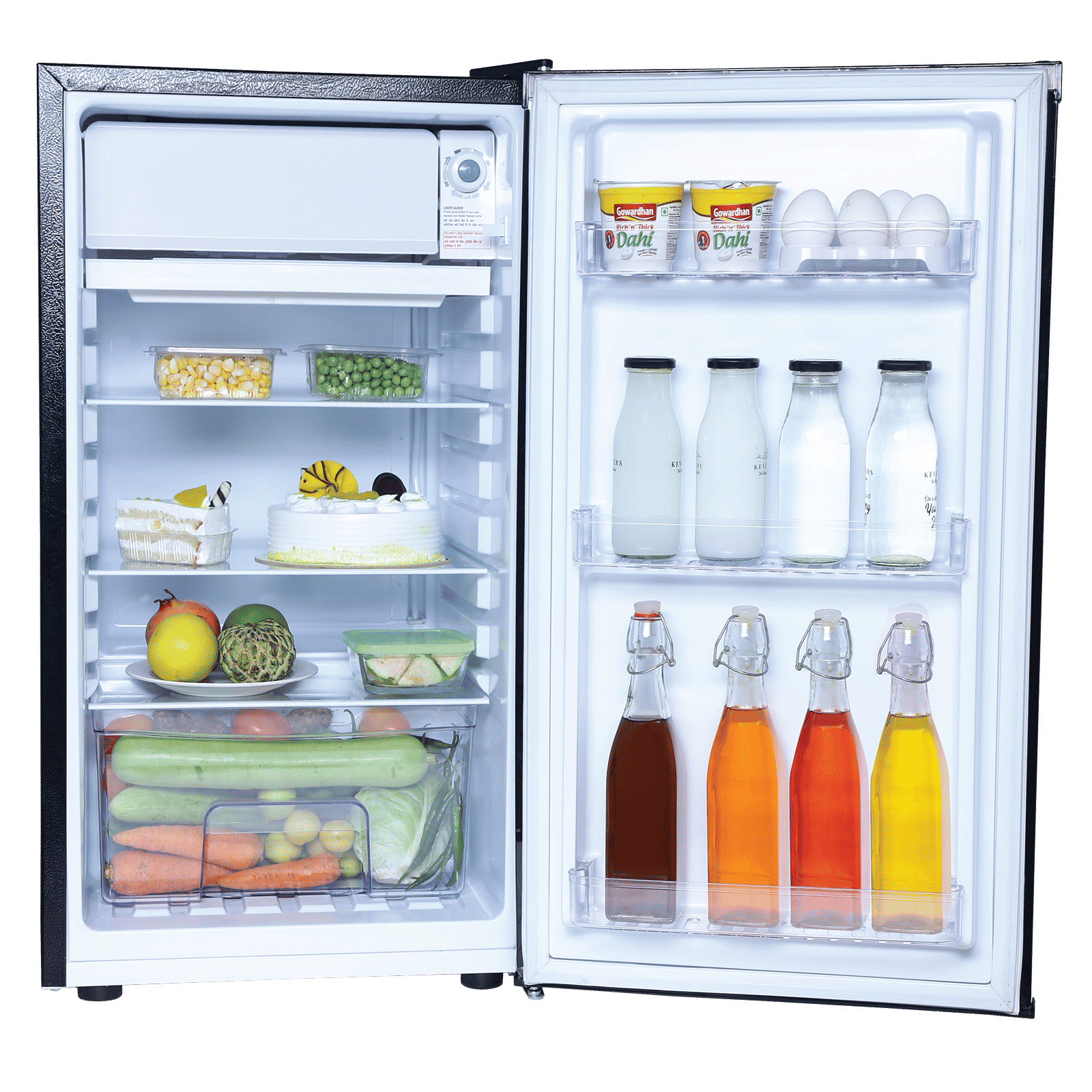 Croma 84 Litres 2 Star Direct Cool Single Door Refrigerator with Anti Fungal Gasket (Black)_12