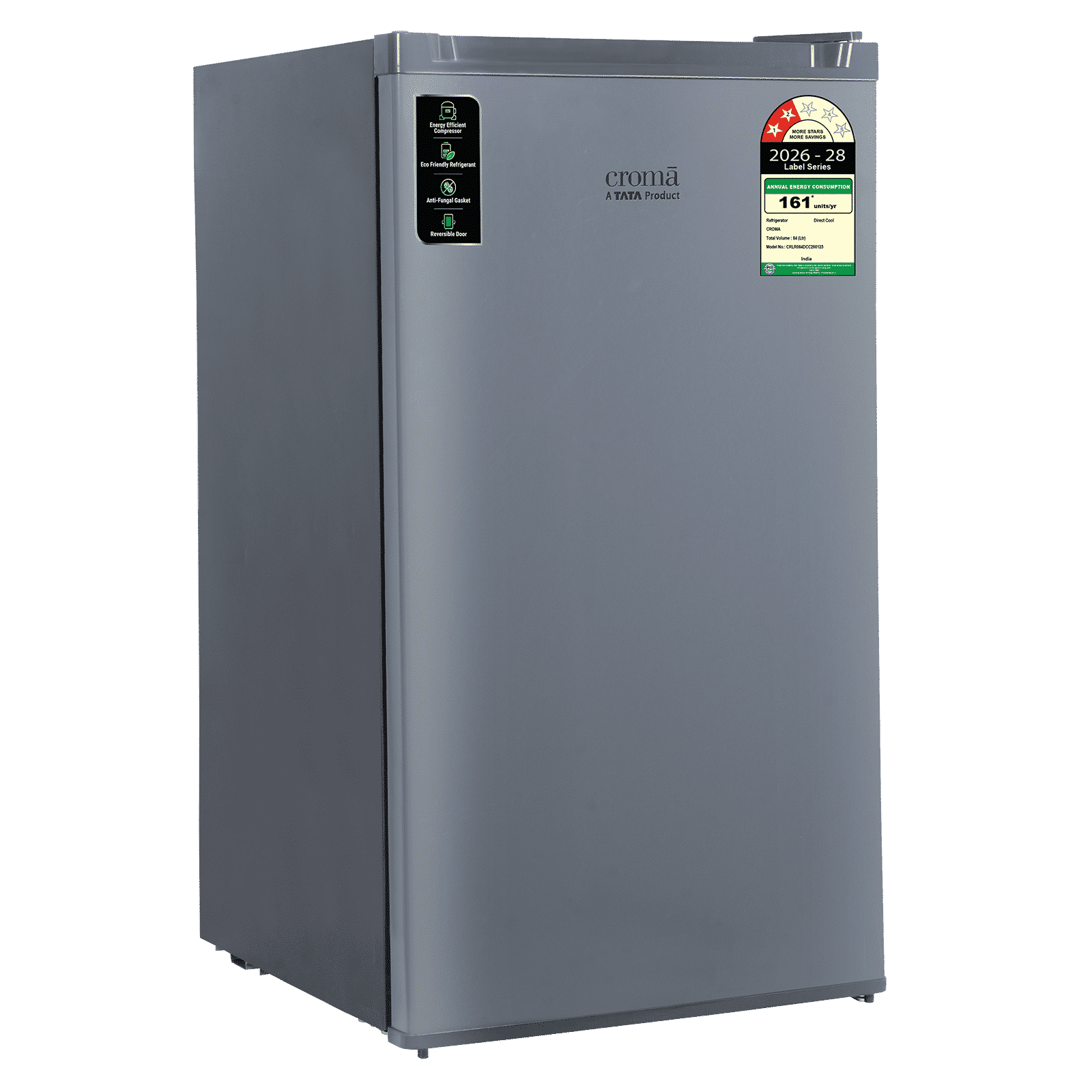 Croma 84 Litres 2 Star Direct Cool Single Door Refrigerator with Anti Fungal Gasket (Gray) Croma 84 Litres 2 Star Direct Cool Single Door Refrigerator with Anti Fungal Gasket (Gray)_10