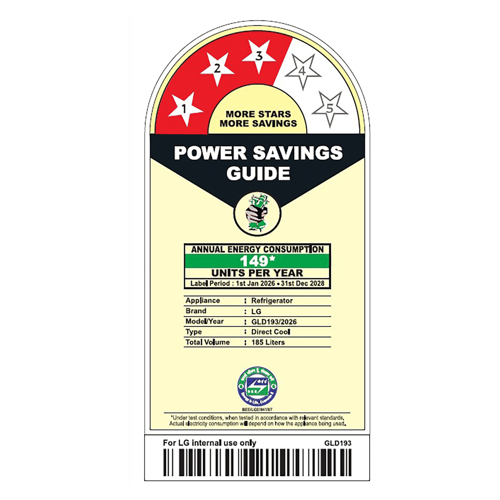 LG 185 Litres 3 Star Direct Cool Single Door Refrigerator with Smart Inverter Compressor (GLD1936YAPZ, Shiny Steel)_2