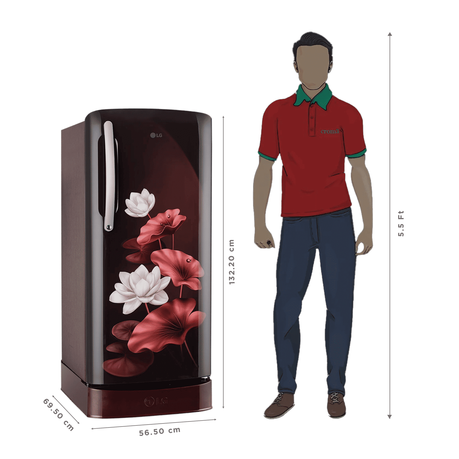 LG 201 Litres 5 Star Direct Cool Single Door Refrigerator with Smart Inverter Compressor (GLD2156ZHSL, Scarlet Lotus) (2026 Model)_3