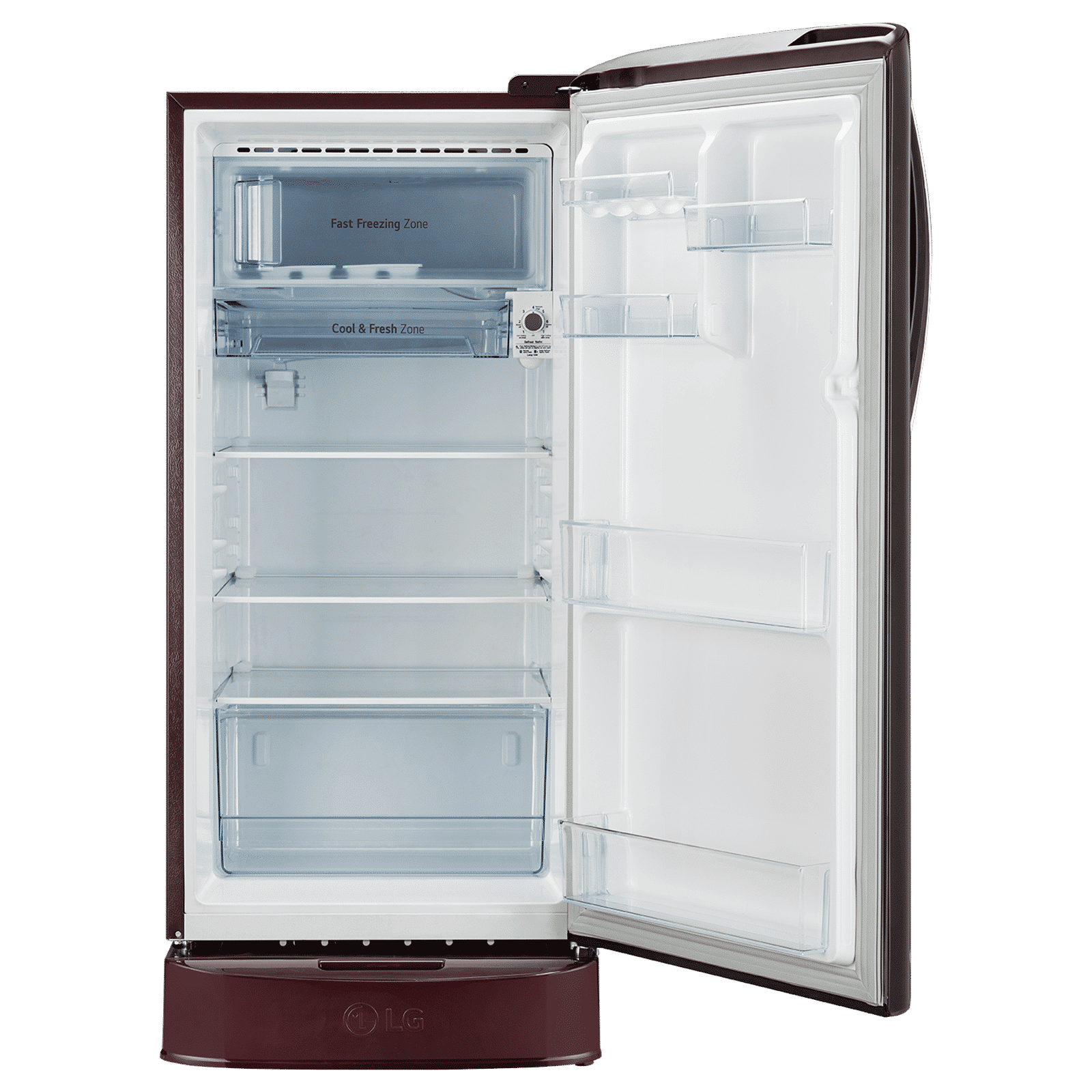 LG 201 Litres 5 Star Direct Cool Single Door Refrigerator with Smart Inverter Compressor (GLD2156ZHSL, Scarlet Lotus)_6