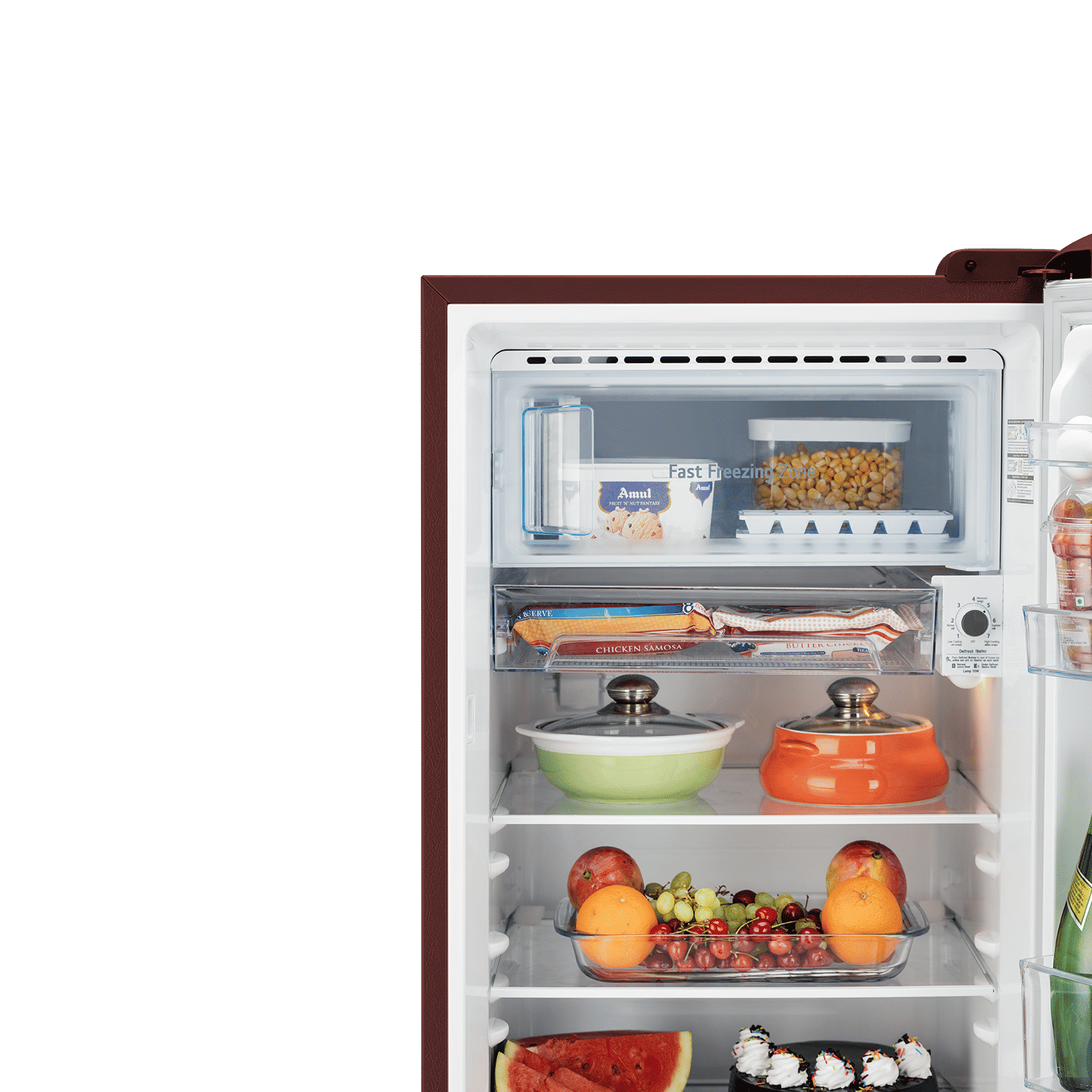 LG 201 Litres 5 Star Direct Cool Single Door Refrigerator with Smart Inverter Compressor (GLD2156ZHSL, Scarlet Lotus)_8