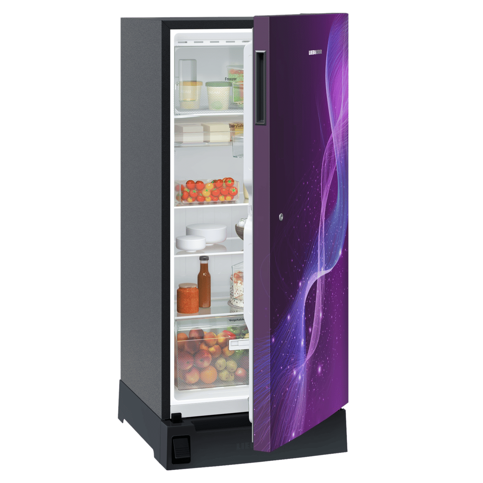 LIEBHERR Plus 191 Litres 3 Star Direct Cool Single Door Refrigerator with Hands-free Opening (DFPpsC 1931, Purple Strings)_4