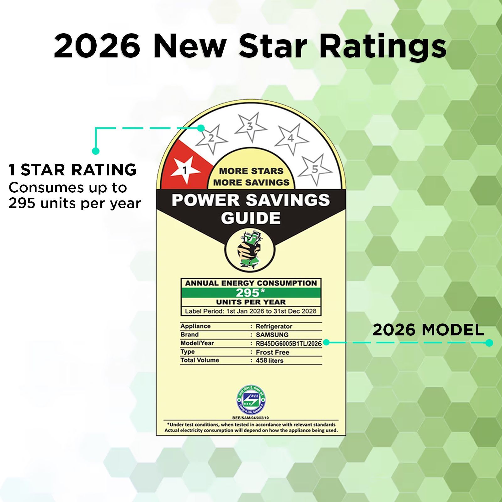 Samsung RB45 458 Litres 1 Star Frost Free Double Door Bottom Mount Smart Wifi Enabled Refrigerator with SpaceMax Technology (RB45DG6005B1TL, Black Doi) (2026 Model)_2